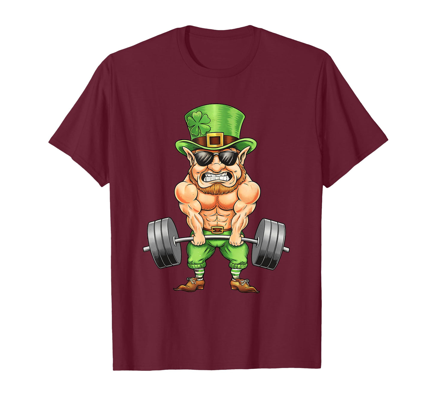 Workout Weightlifting St Patricks Day Saint Paddys Gym Mens T-Shirt