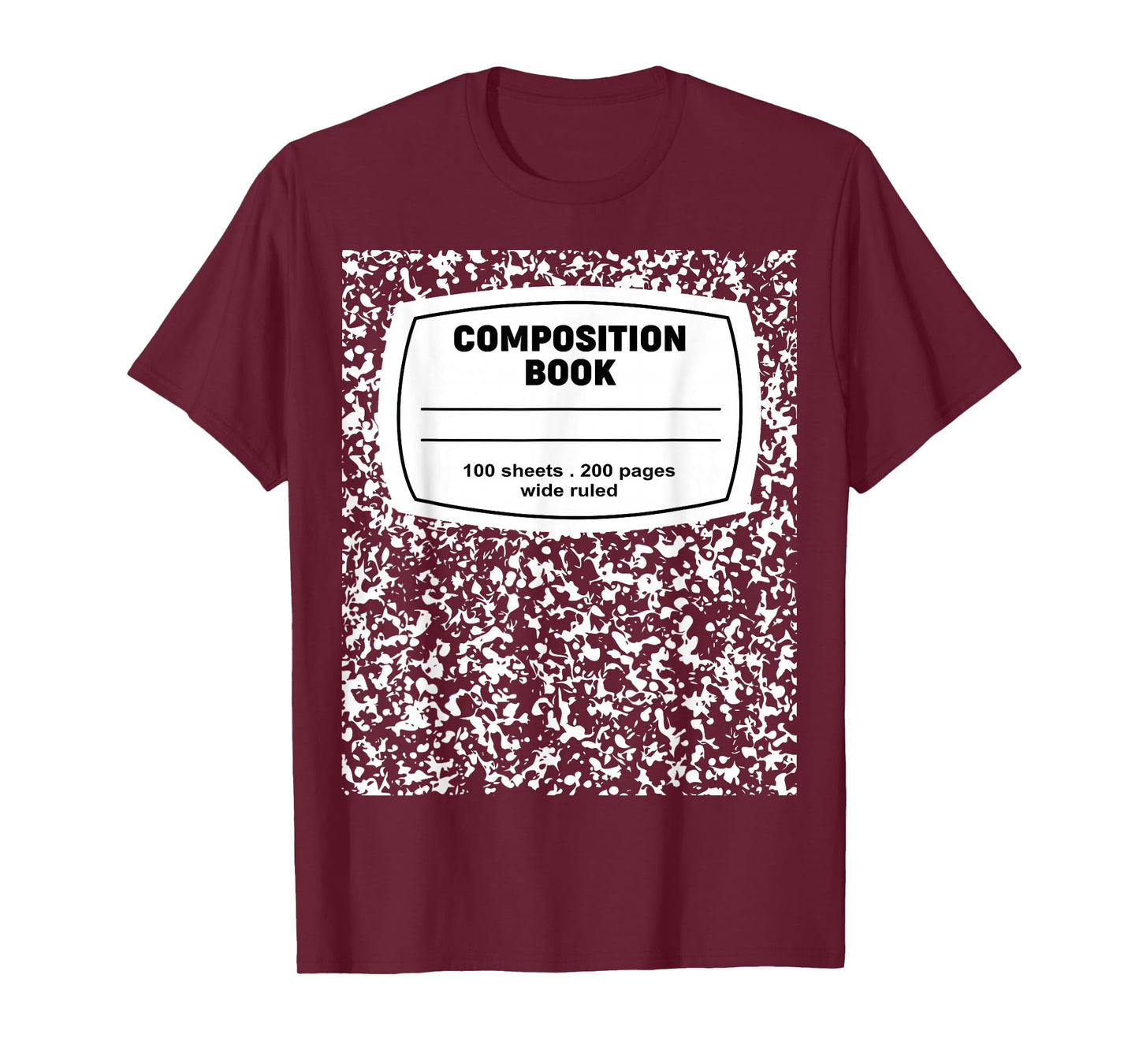 Composition Notebook Halloween Costume Teacher Student T-Shirt