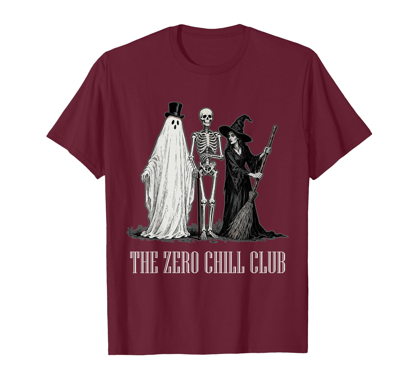 Gothmas Halloween Christmas Gothic Academia Zero Chill Club T-Shirt