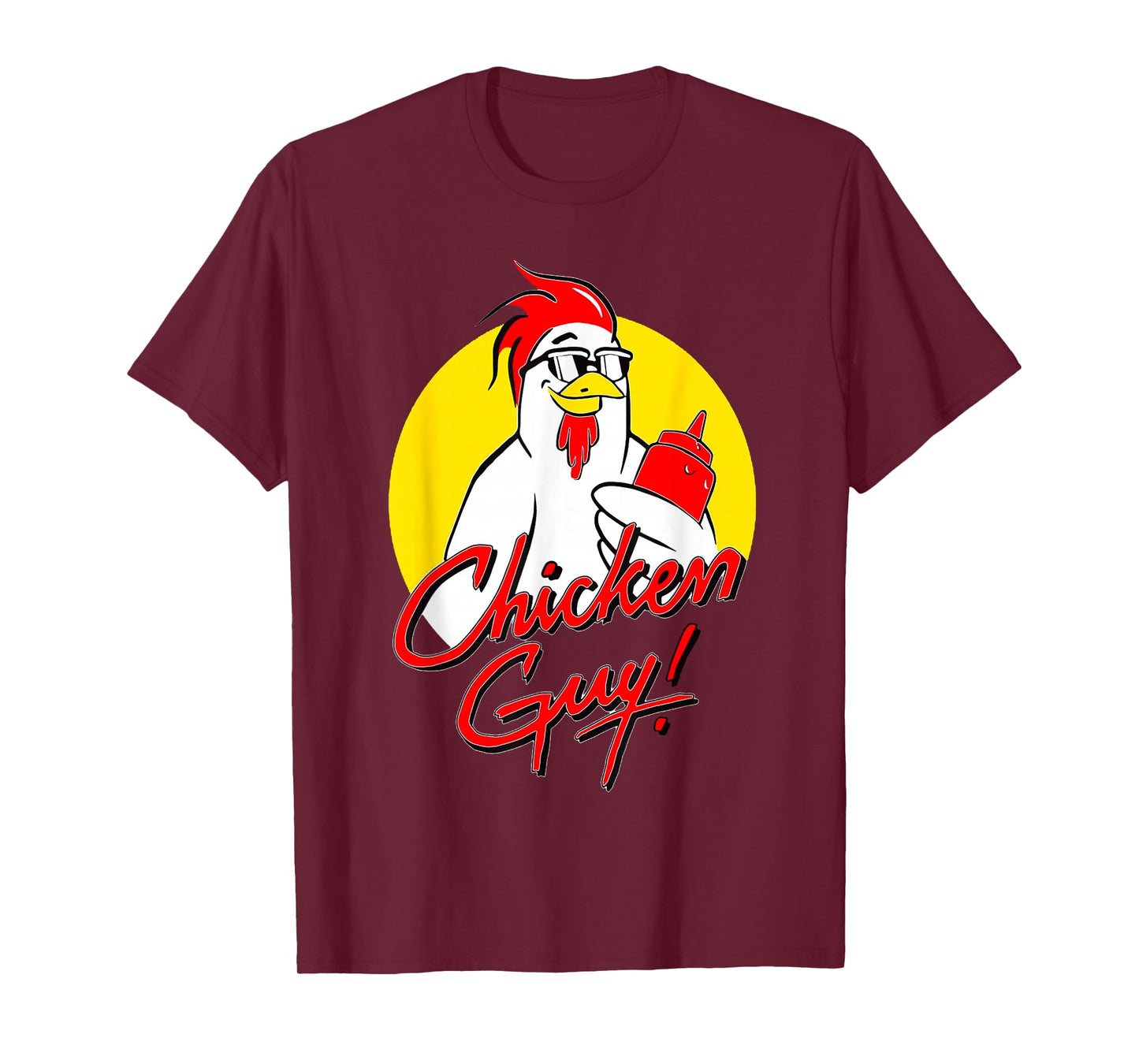 Funny Animal Meme Chicken Guy Cute Retro Basic T-Shirt