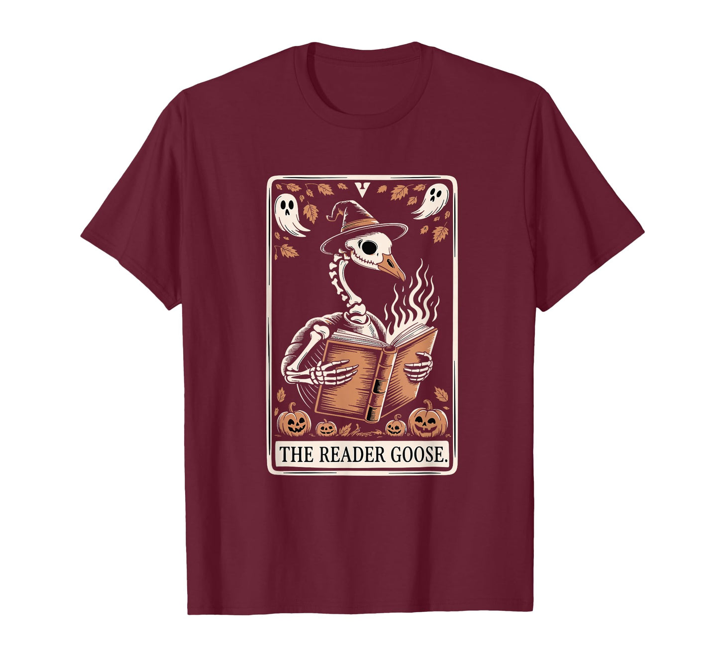 The Reader Goose Spooky Halloween Tarot Card T-Shirt