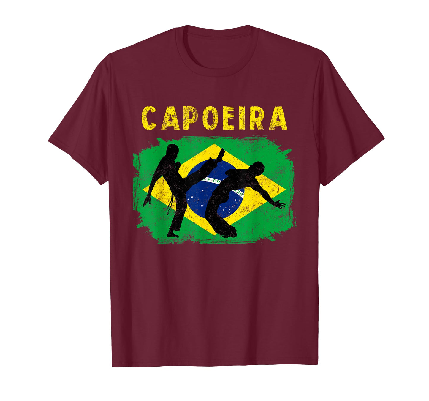 Vintage Capoeira Brazilian Flag Martial Arts Dance Fighter T-Shirt