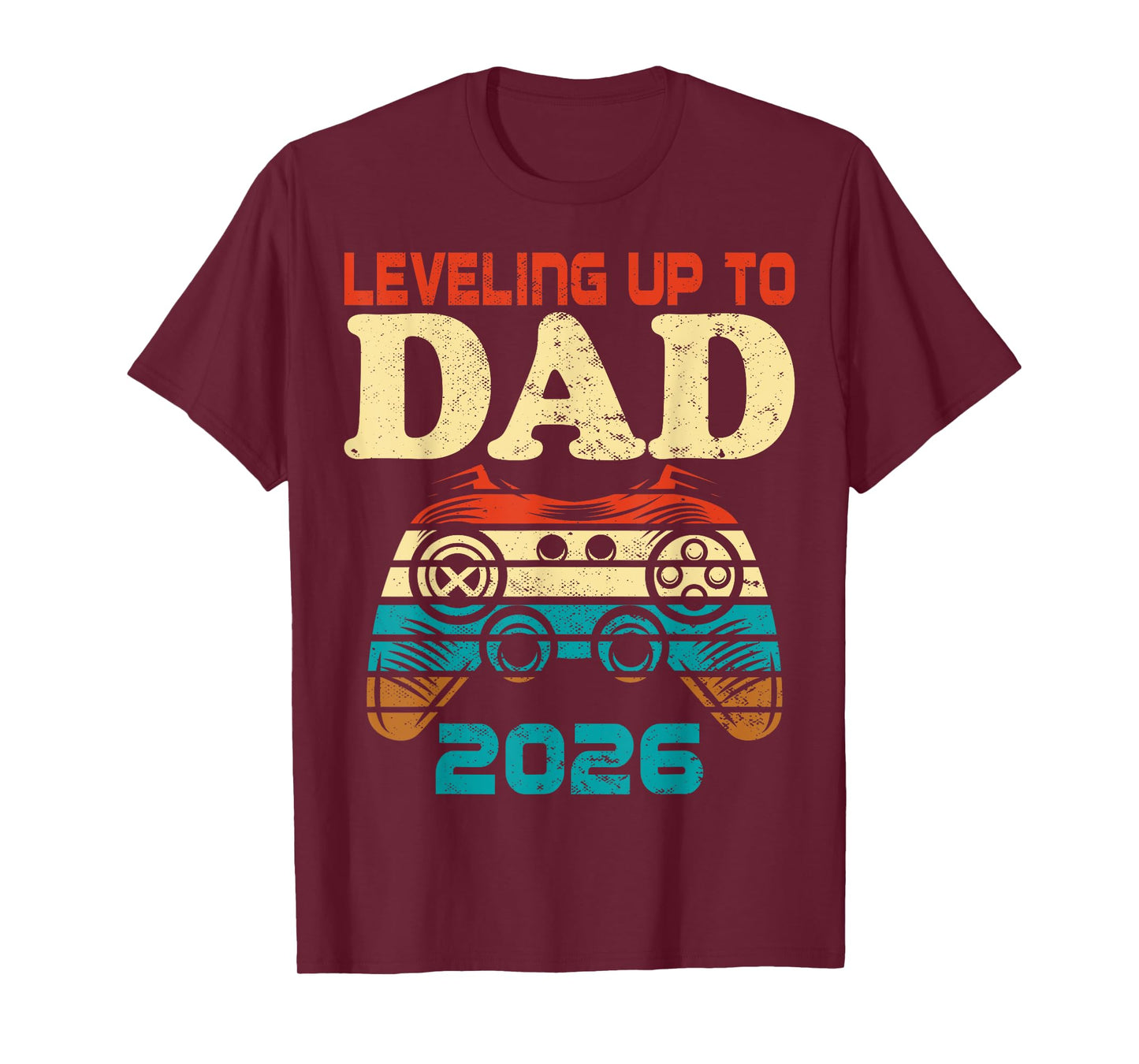 Retro Leveling Up To Daddy Again 2026 Promoted To Dad T-Shirt