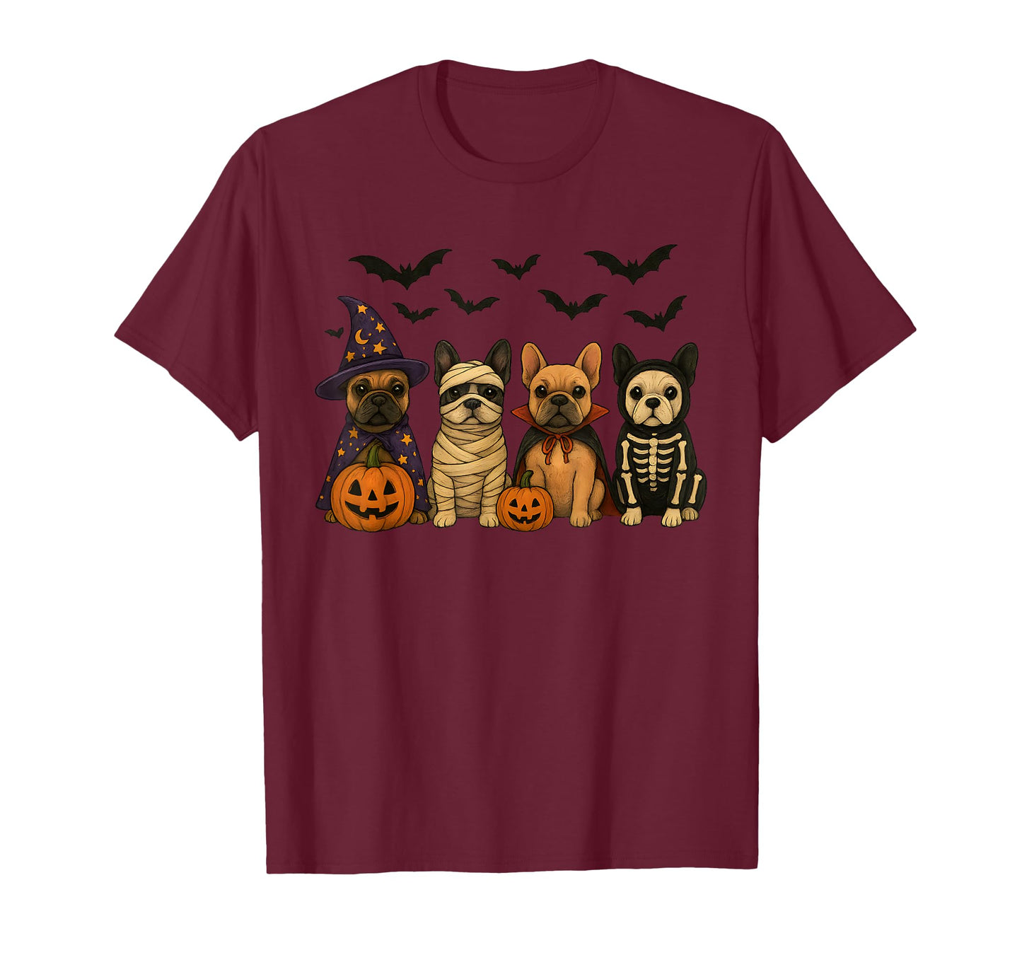 Mummy French Bulldog Halloween French Bulldog Witch Dog Mom T-Shirt