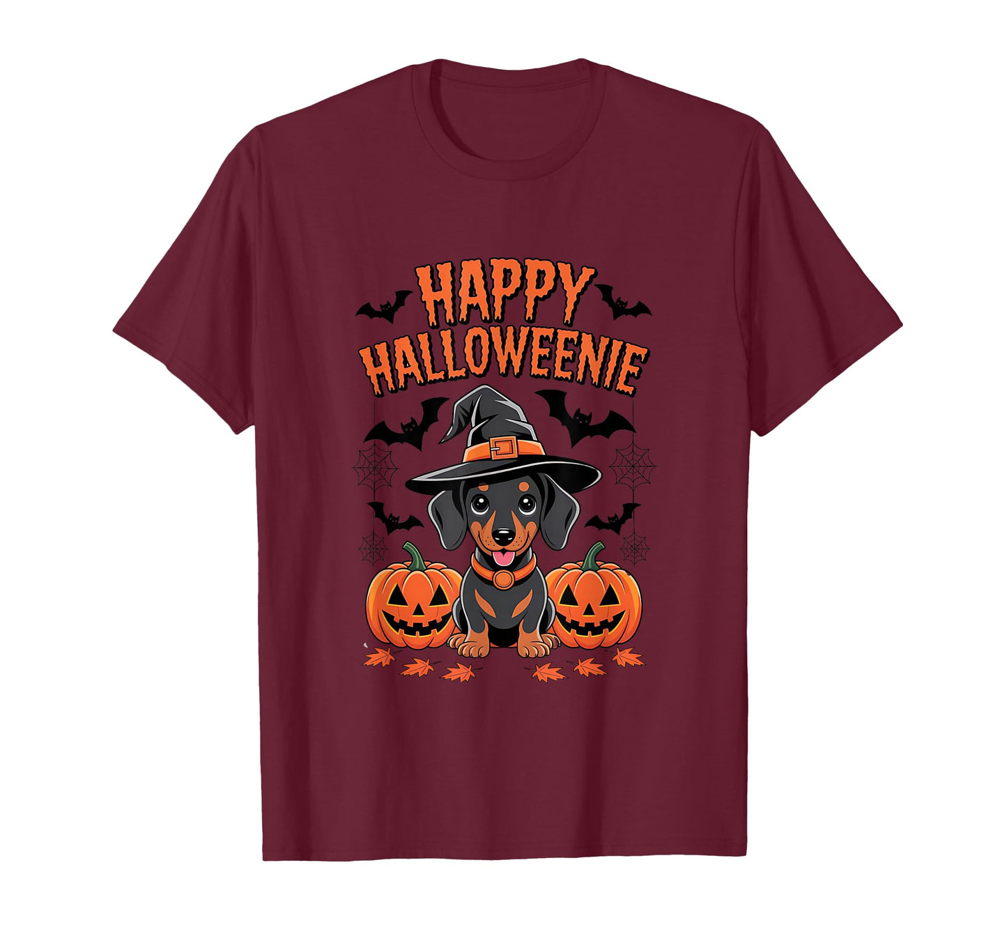 Happy Halloweenie Dachshund Witch T-Shirt