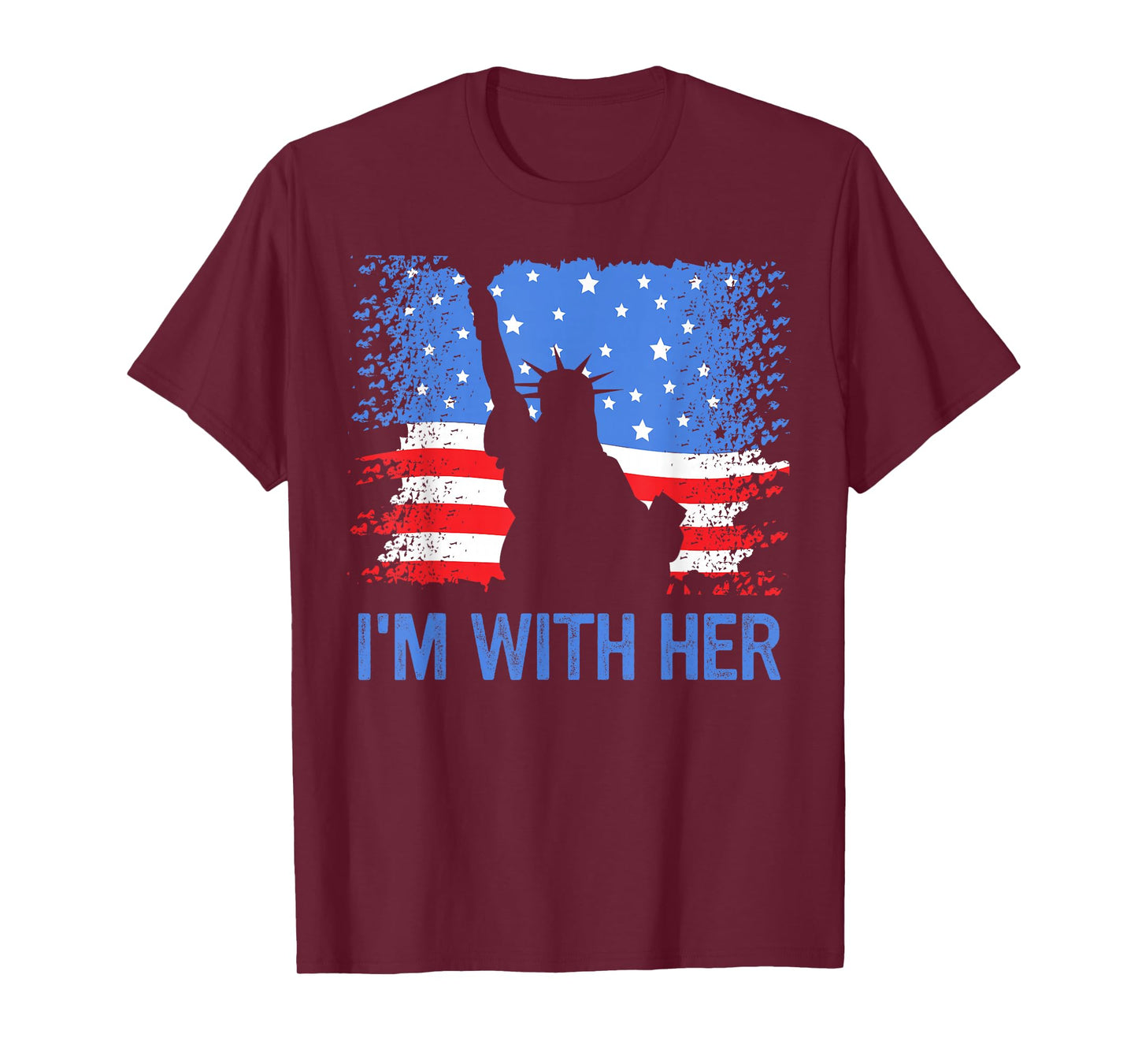 4th of July I'm With Her USA American Flag T-Shirt