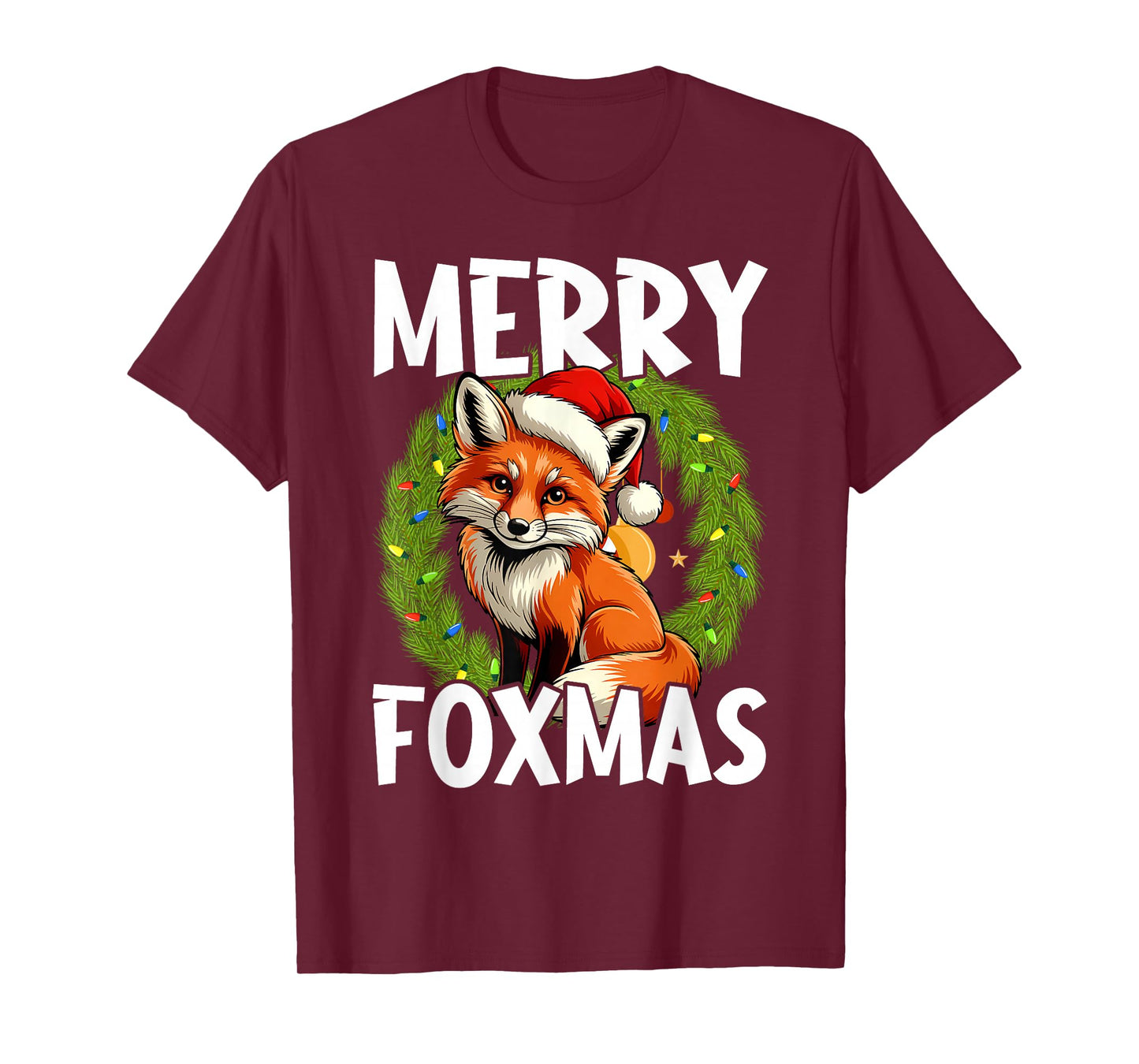 Cute Santa Fox Xmas Merry Foxmas T-Shirt