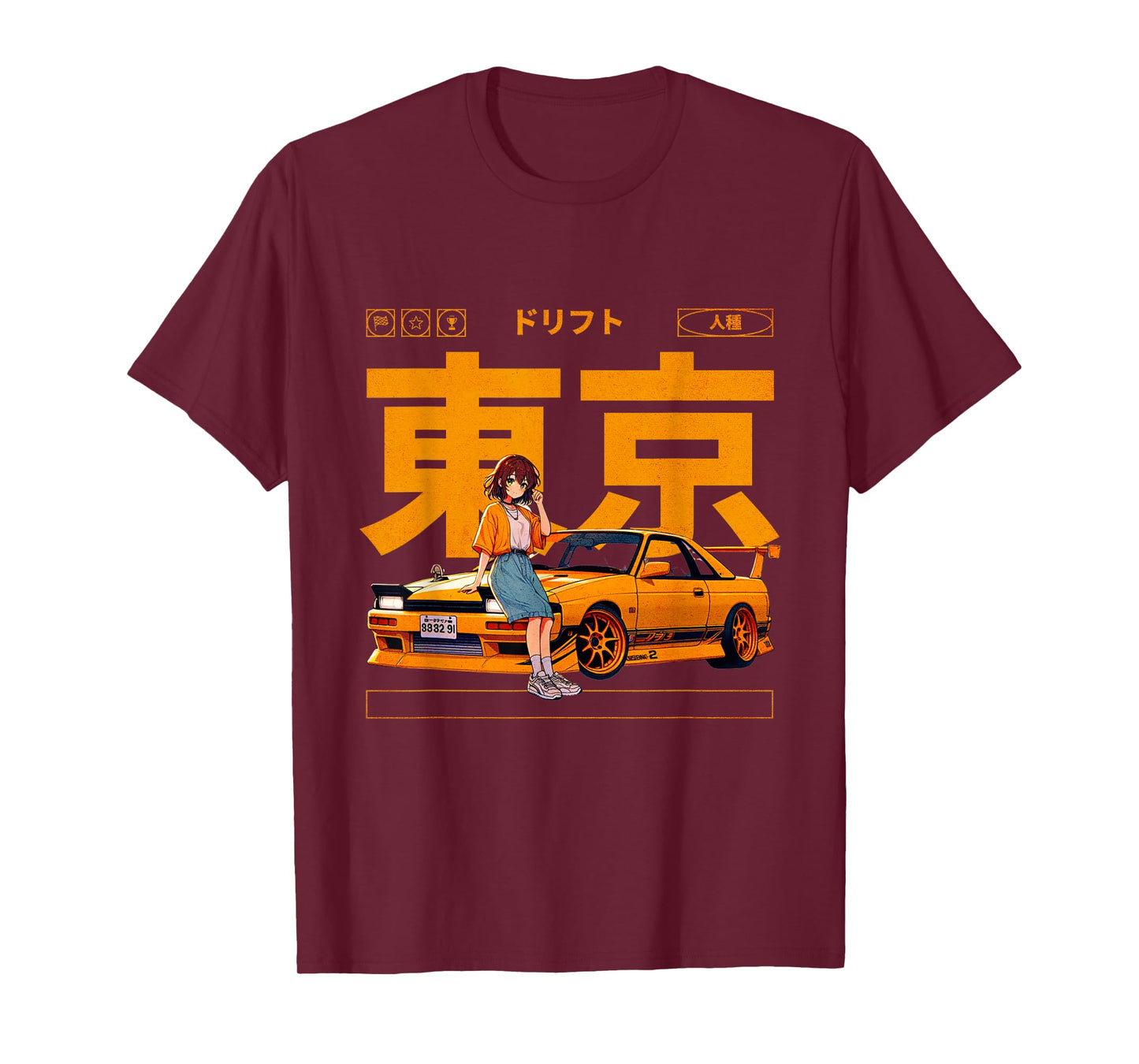 JDM Tokyo Japan Drift Race Car Tuning Retro Vintage Graphic T-Shirt