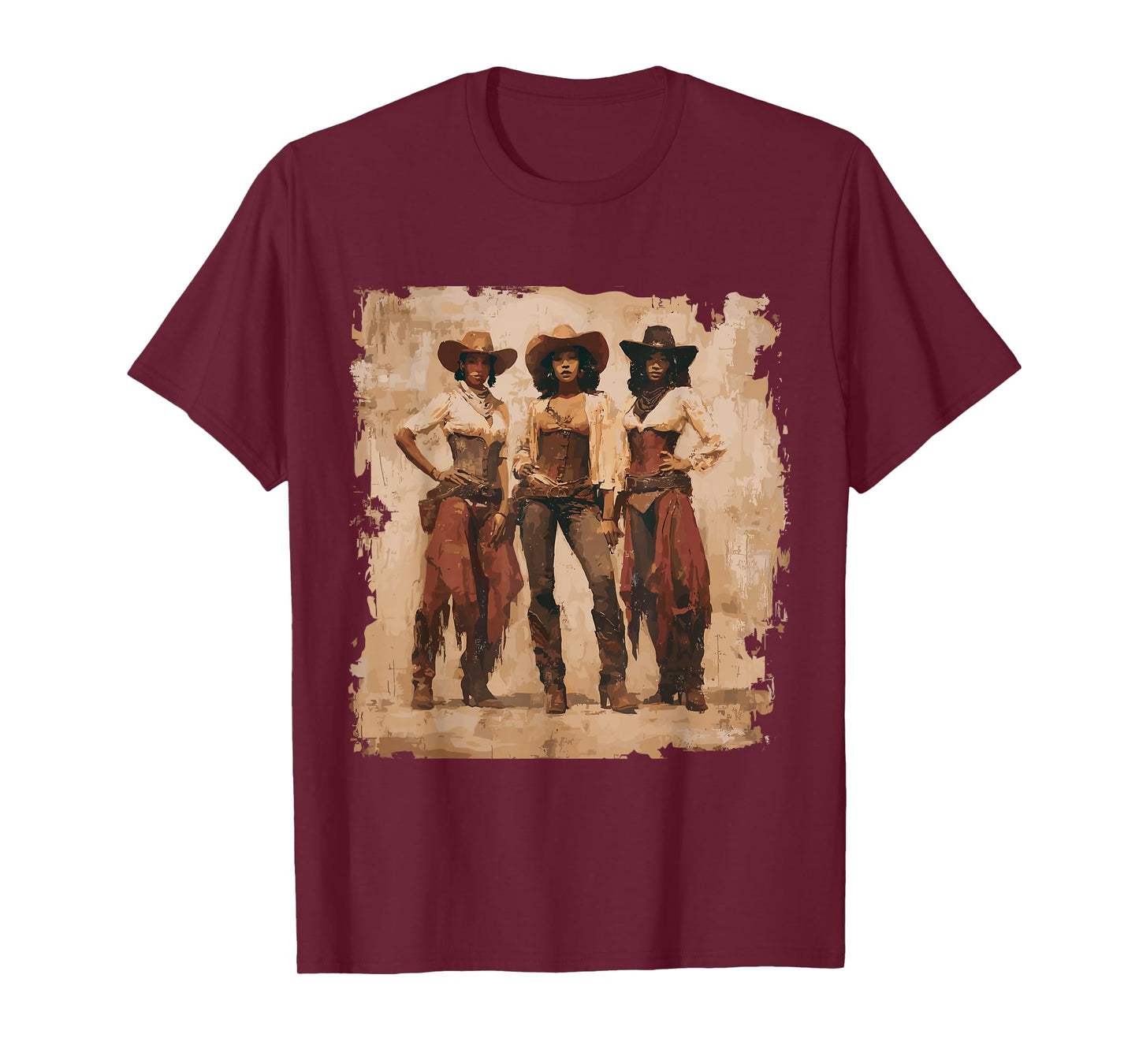 Vintage Black African American Cowgirl Western Country Rodeo T-Shirt