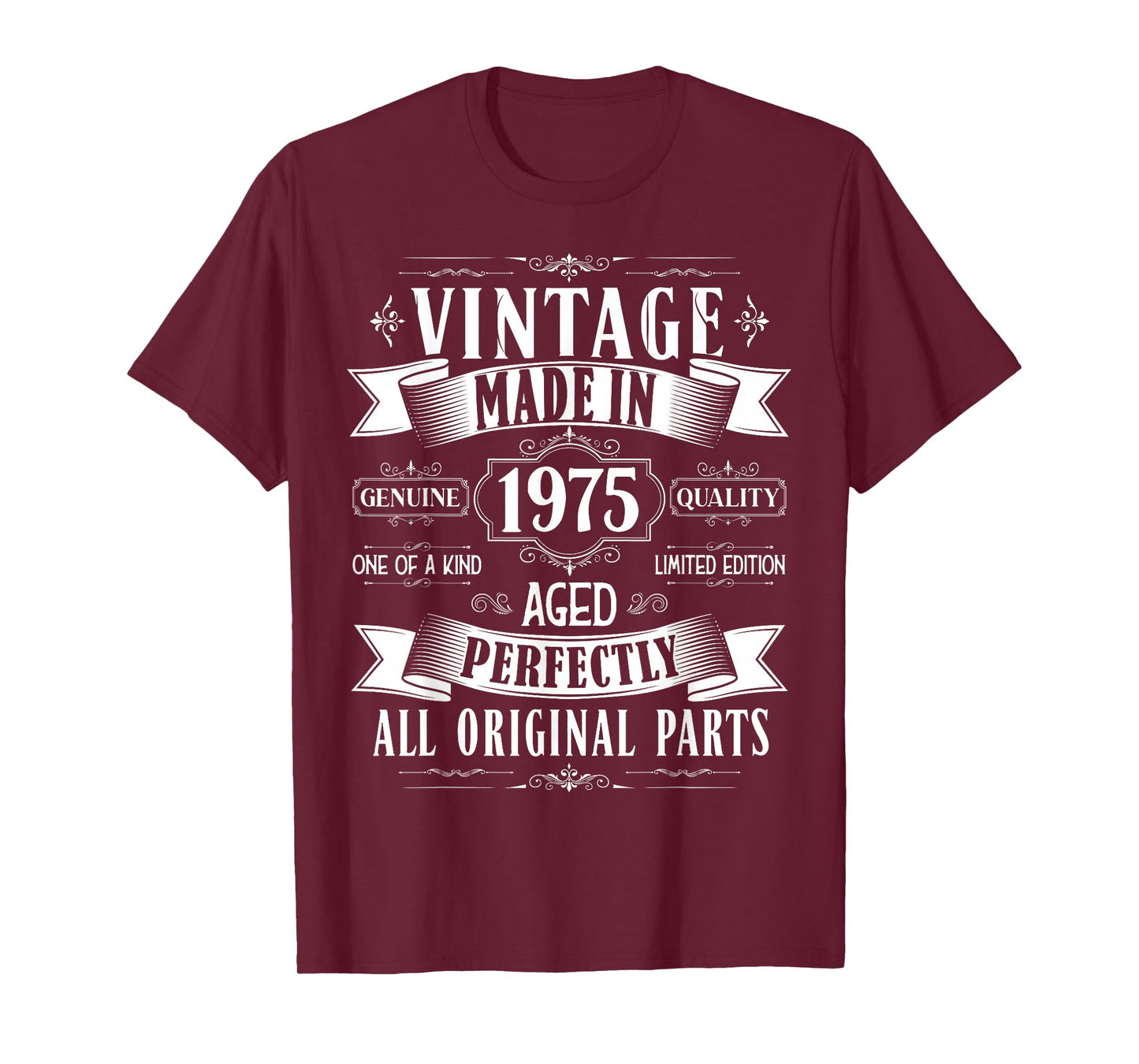 Vintage 50th Birthday Men Born 1975 50 Years Old Bday Men T-Shirt