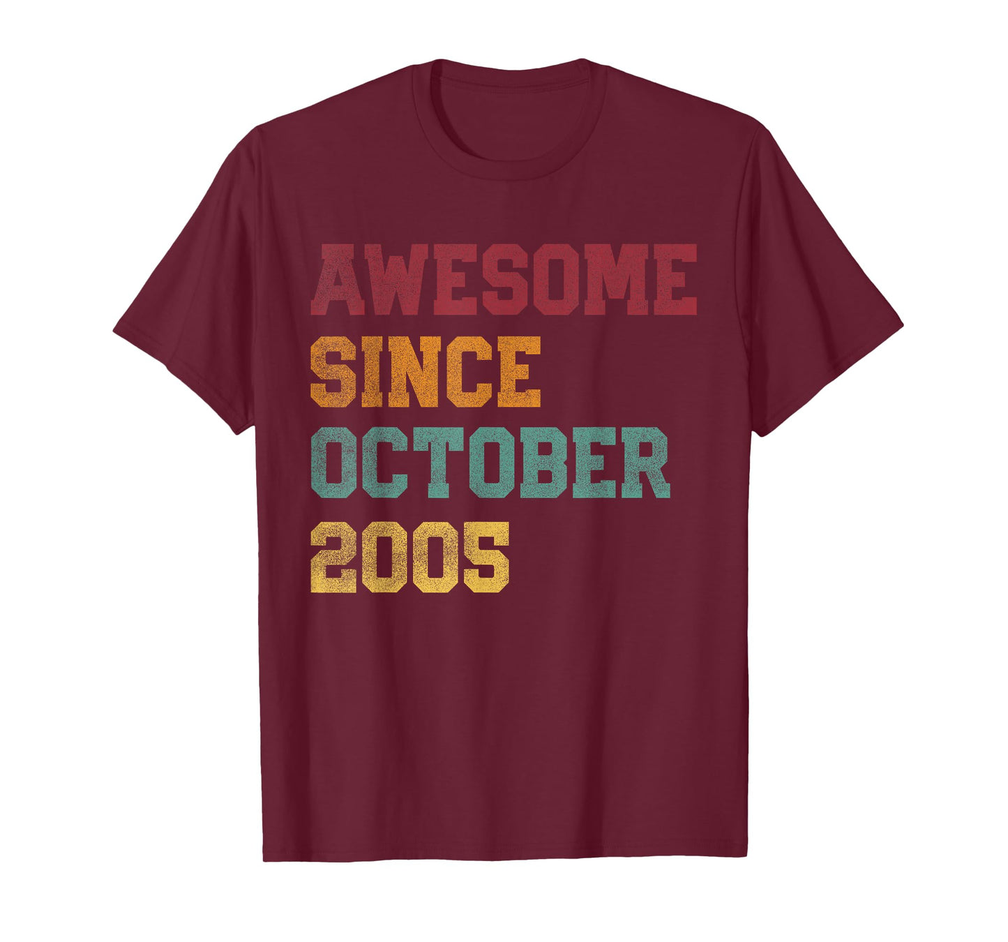 Awesome Since October 2005 20th Birthday 20 Years Old T-Shirt