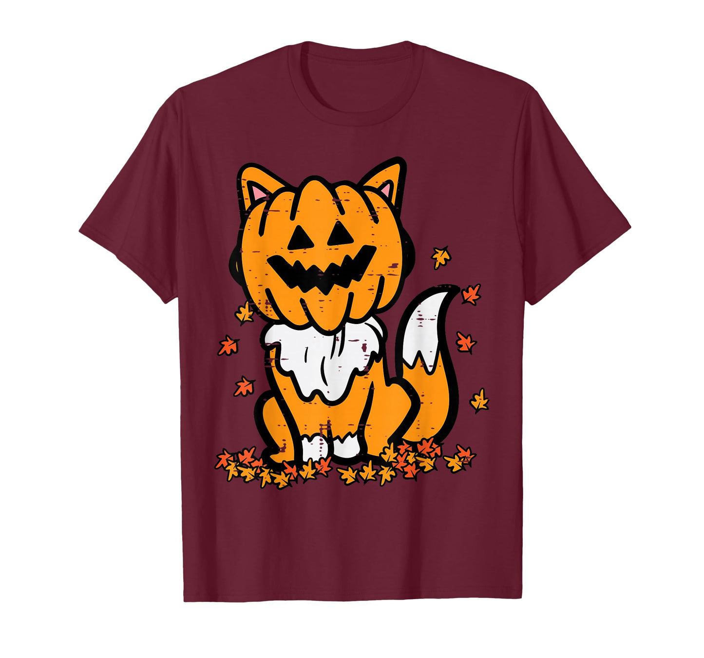 Halloween Fox Pumpkin Fall Autumn Costume Kids Women Men T-Shirt