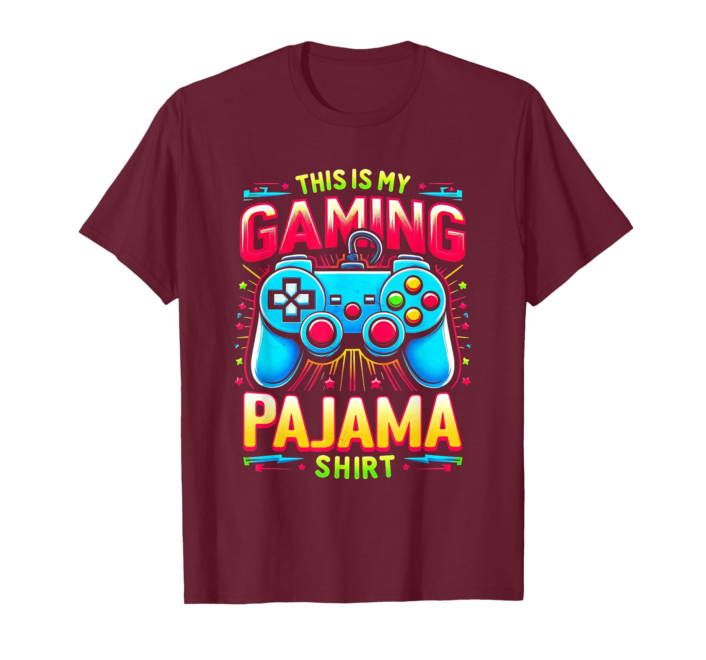 This Is My Gaming Pajama Shirt Gamepad Video Game Gamer T-Shirt