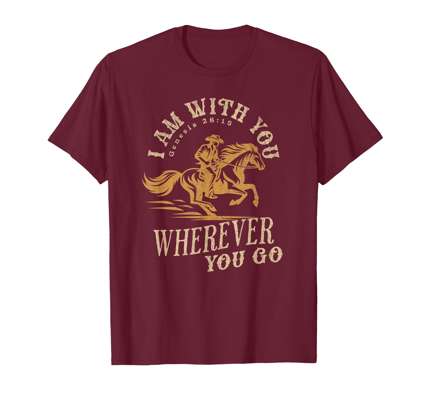 Cowboy Bible Scripture Verse Western Jesus For Mens Faith T-Shirt