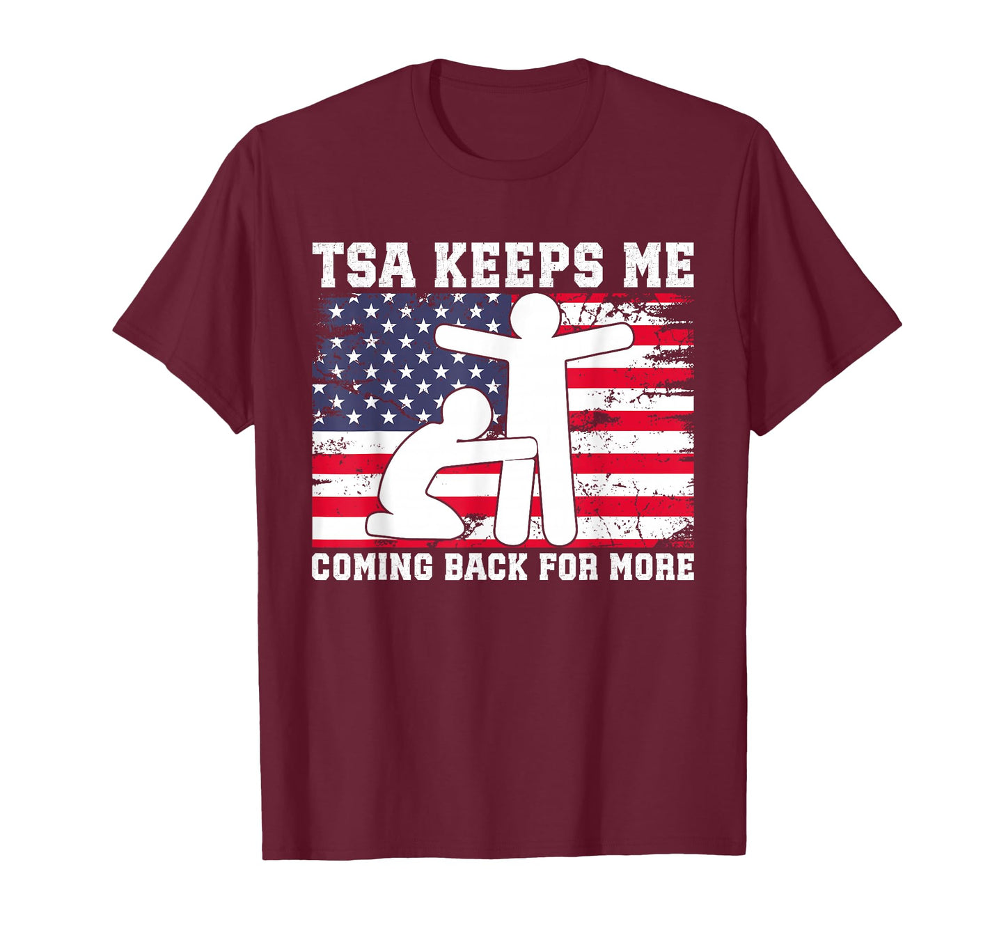 It Is Not Gay If It Is TSA Security Vintage USA Flag T-Shirt