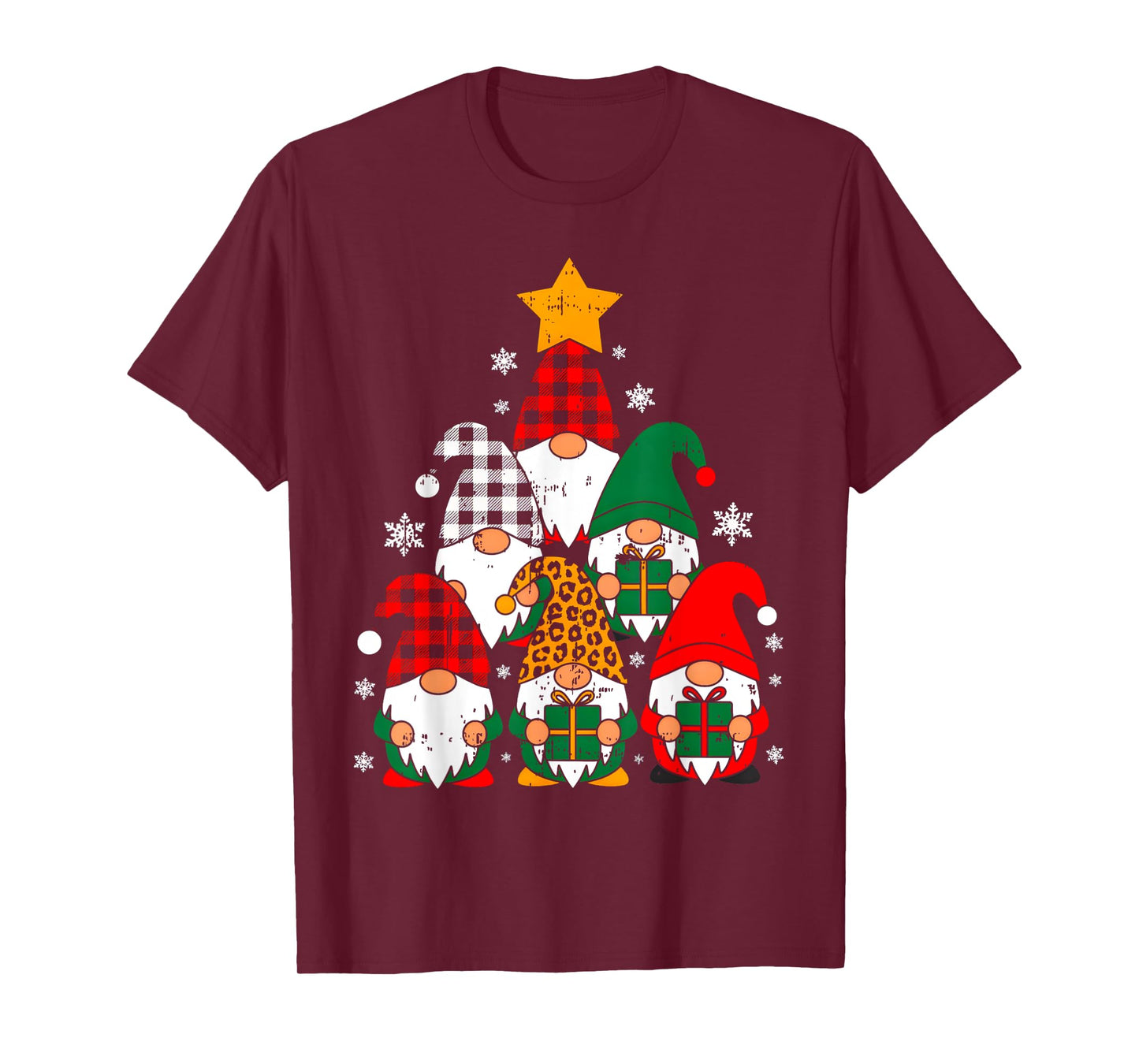 Gnomes Christmas Tree Funny Xmas Holidays Men Women Kids T-Shirt