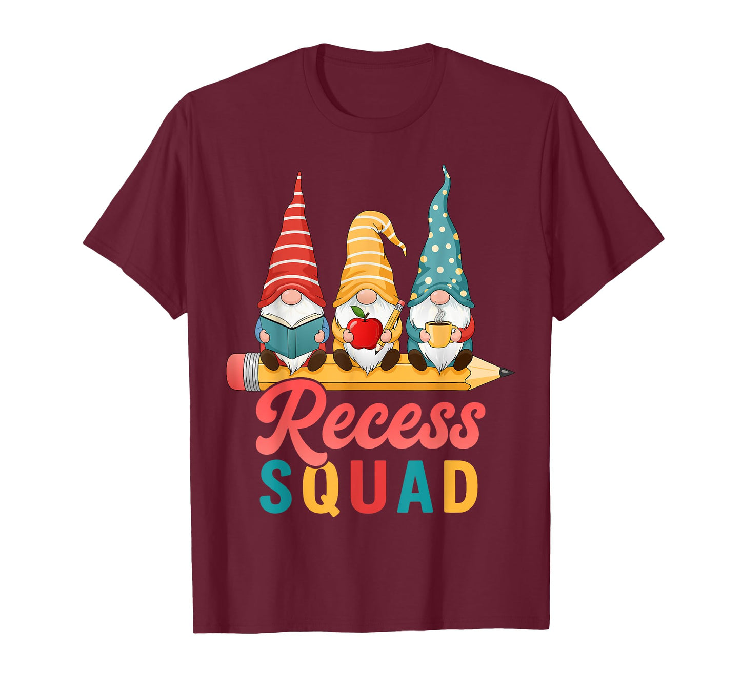 Recess Squad Teacher Para Playground Student Monitor Gnome T-Shirt