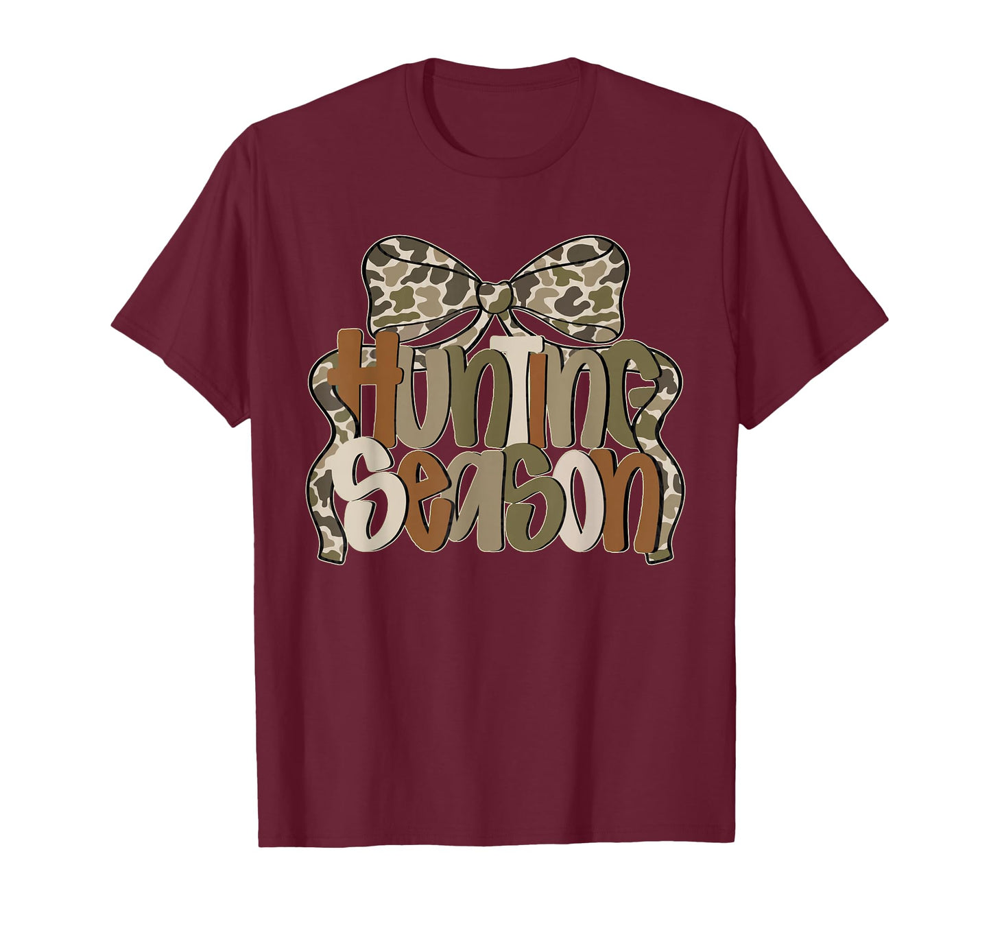 Camo Coquette Bow Hunting Season Camo Hunt Women Mom Mama T-Shirt