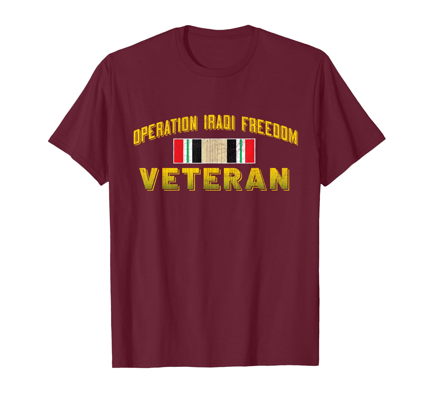 Iraq Operation Iraqi Freedom Veteran Day Gifts T-Shirt - Black - Men's Adults - Small - Short Sleeve - T-Shirt - Letter Print - Embroidery - Modern - Casual - Military - Veterans Day, Memorial Day