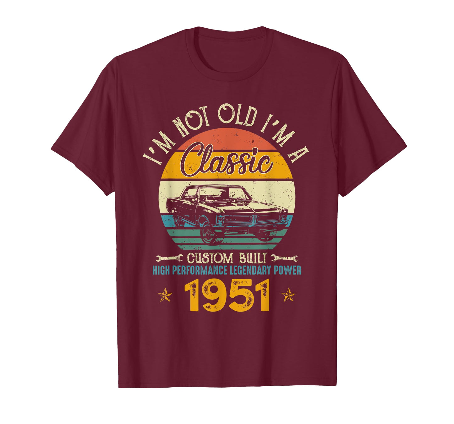 I'm Not Old I'm 1951 Classic Custom Built Legendary Birthday T-Shirt