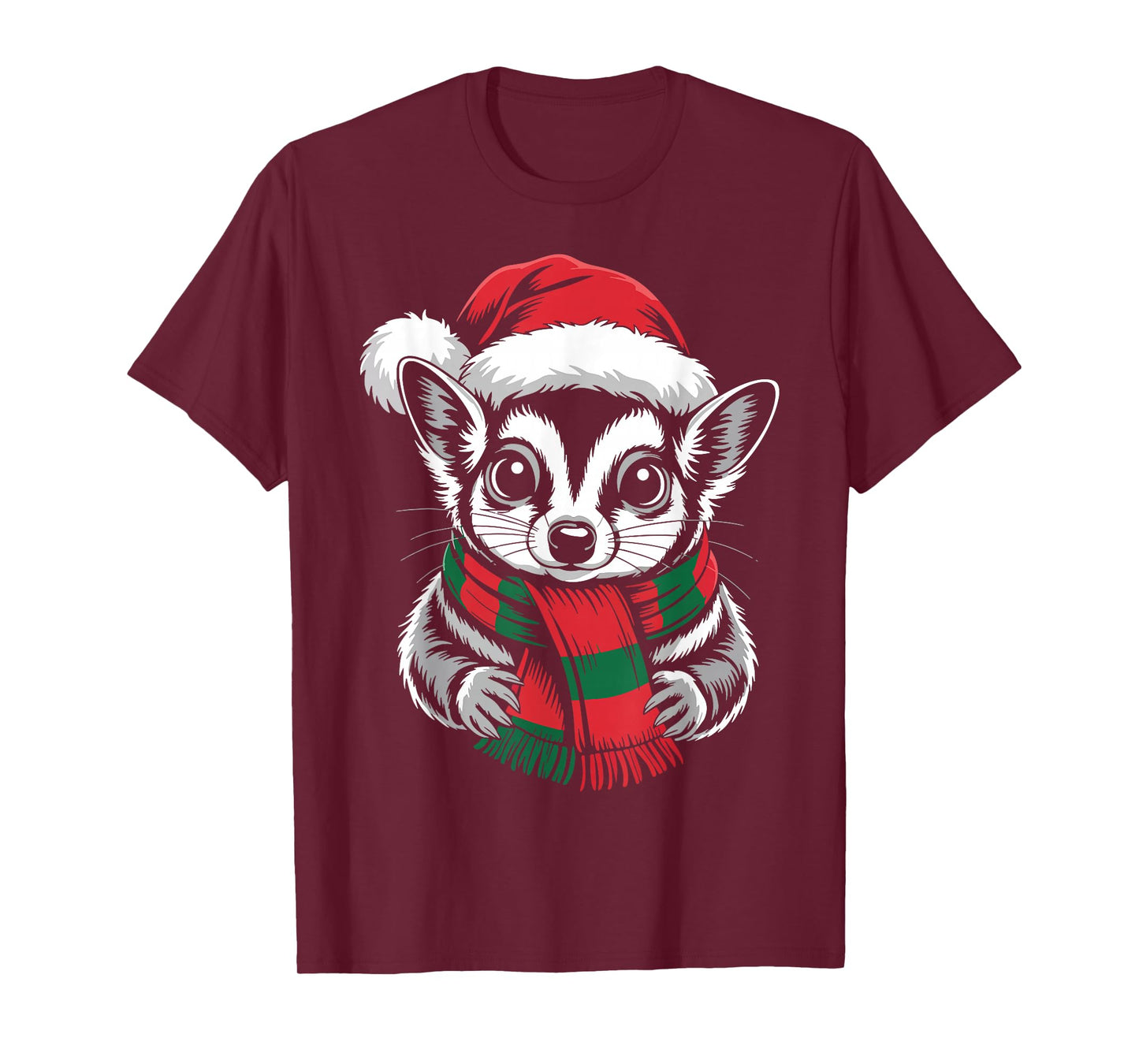 Sugar Glider Xmas Santa Hat Scarf Christmas Costume T-Shirt