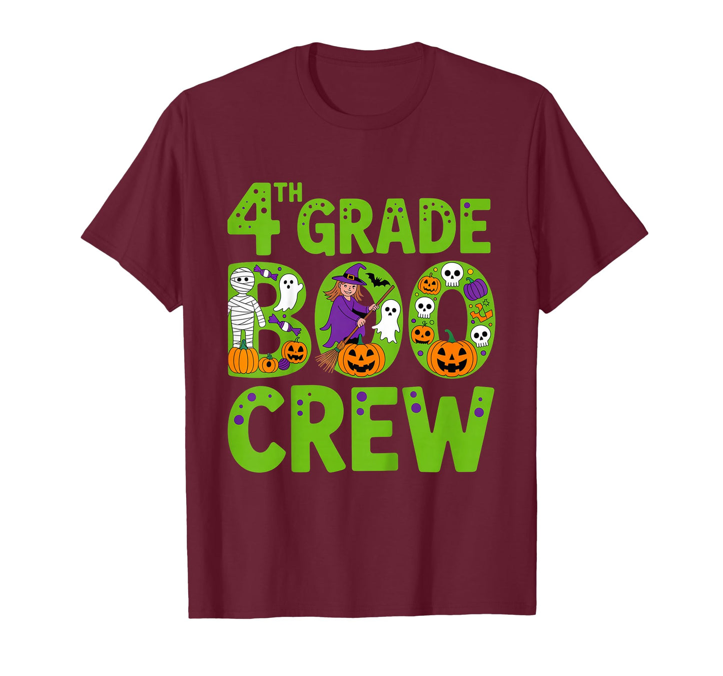 4th Grade Boo Crew Halloween Outfit for Classroom Parties T-Shirt