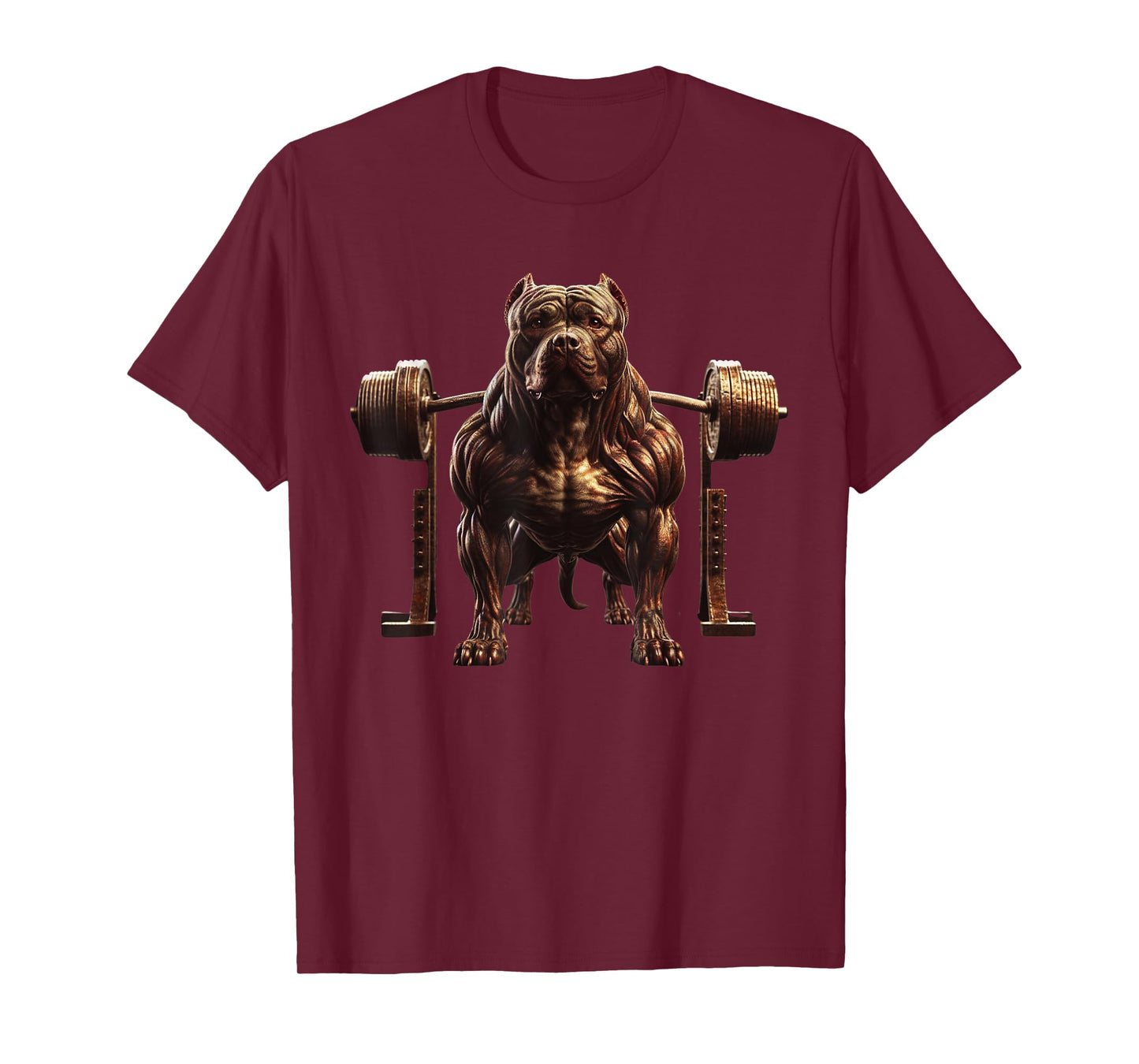 Pitbull Barbell Powerlifting Gym Beast Strength Training T-Shirt
