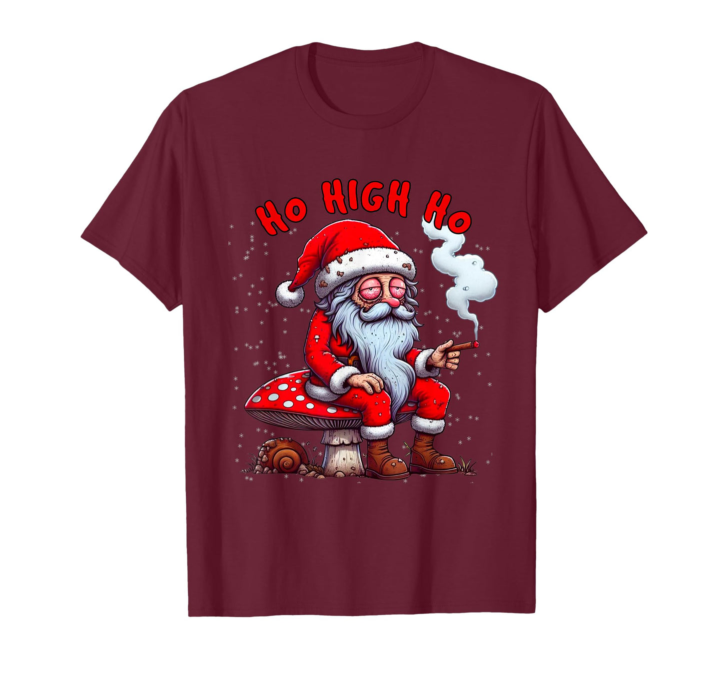 High Christmas Santa Ho High Ho Marijuana Weed Ugly Xmas T-Shirt