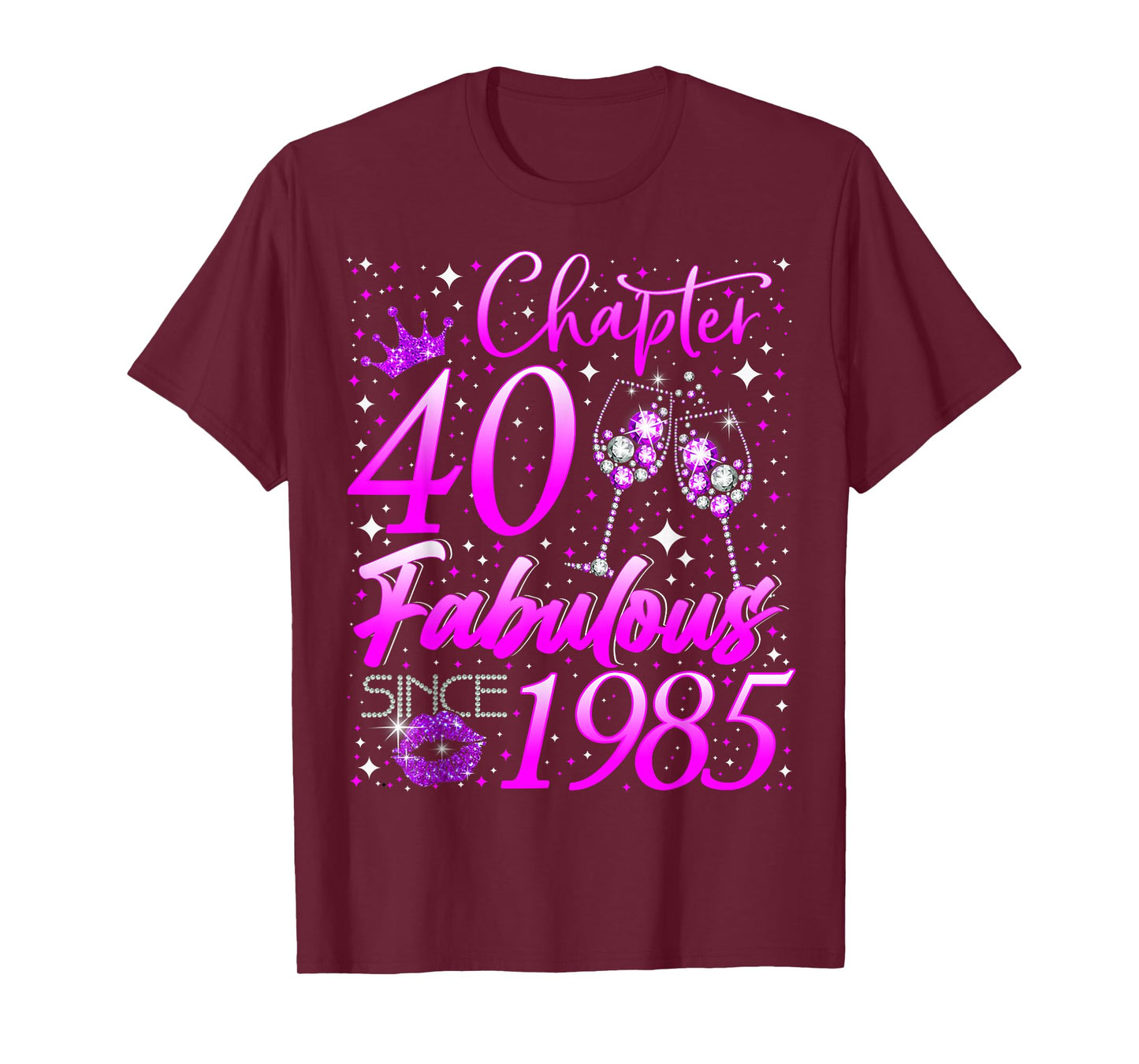 Womens Chapter 40 Fabulous Vintage Since 1985 40th Birthday T-Shirt