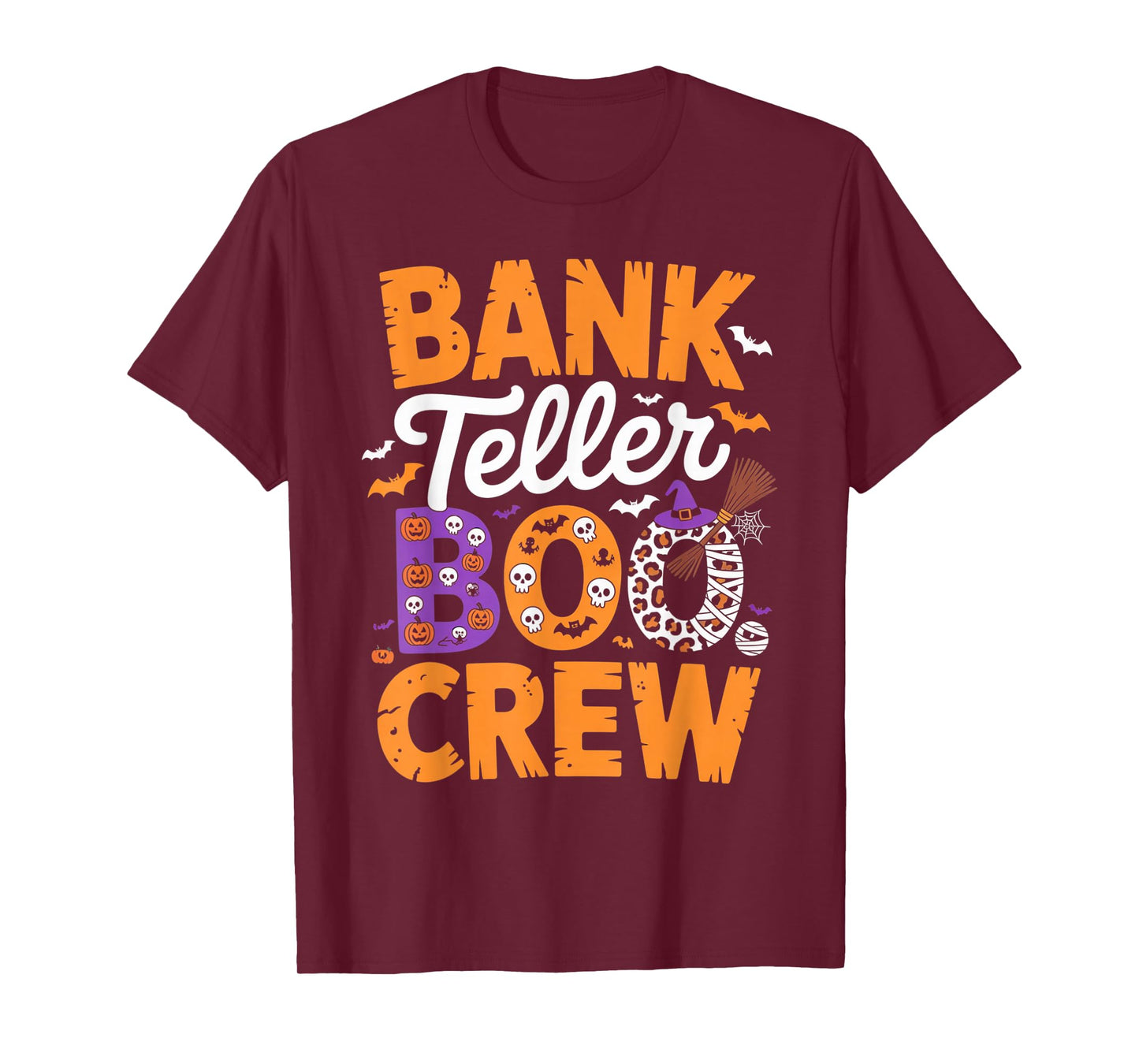 Bank Teller Boo Crew Halloween Matching Spooky Outfit T-Shirt