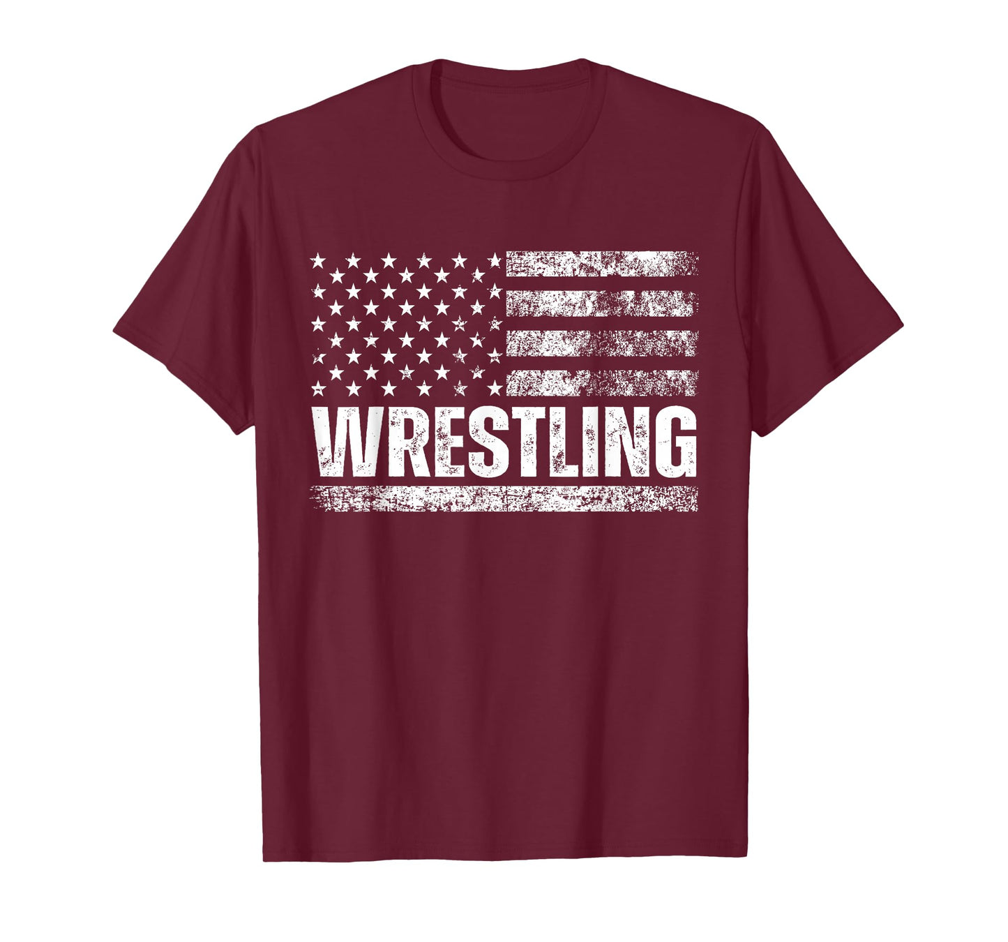 US Flag Wrestling American Flag Wrestling Wrestle Vintage T-Shirt