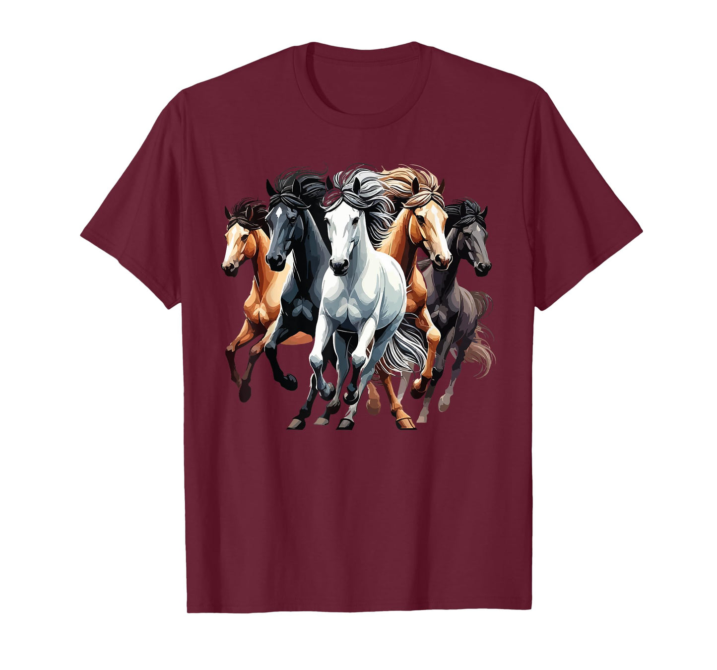 Horses Collage Western Horse Lover Country Horseback Rider T-Shirt
