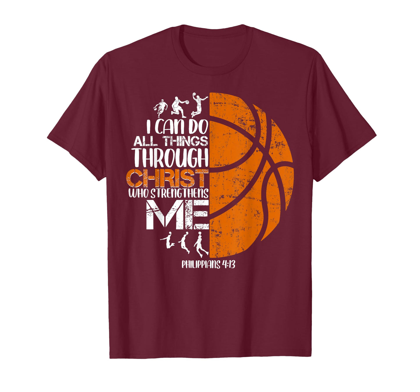 Basketball Jesus Christian Religious Gifts For Men Boys Kid T-Shirt