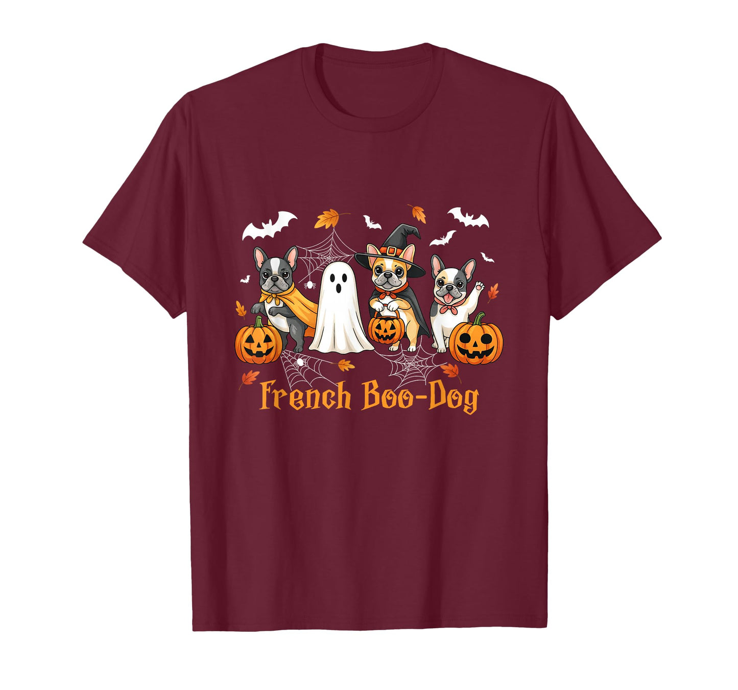 French Bulldog Ghost Pumpkin Halloween Dog Costume T-Shirt