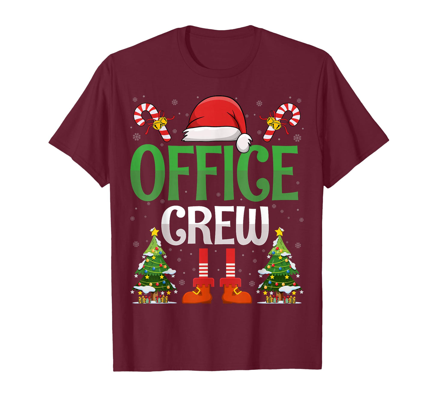 Office Crew Santa - Christmas Front Office Squad Santa Hat T-Shirt