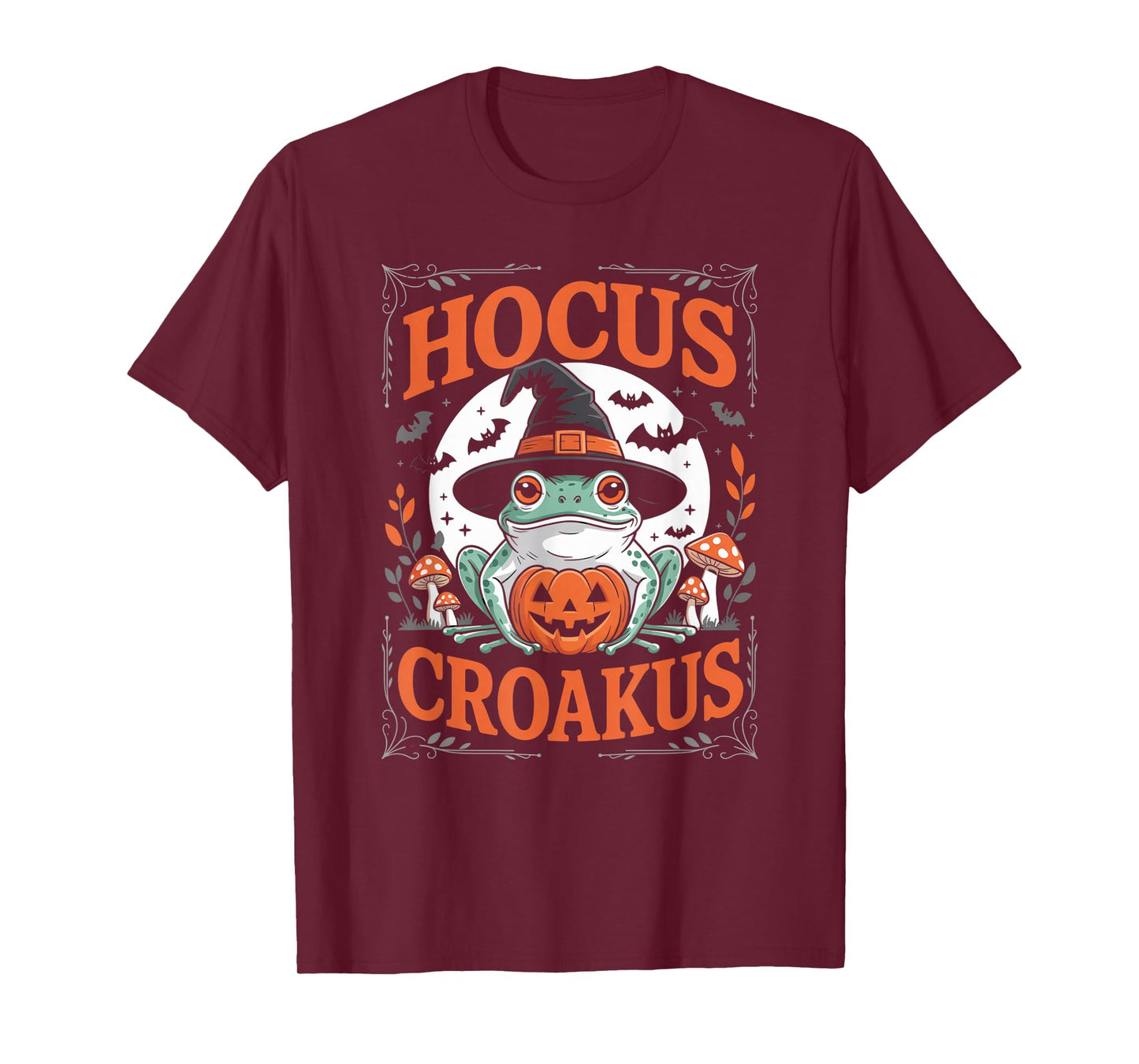 Halloween Frog Witch Pun Hocus Crocus Toad Lover Costume T-Shirt