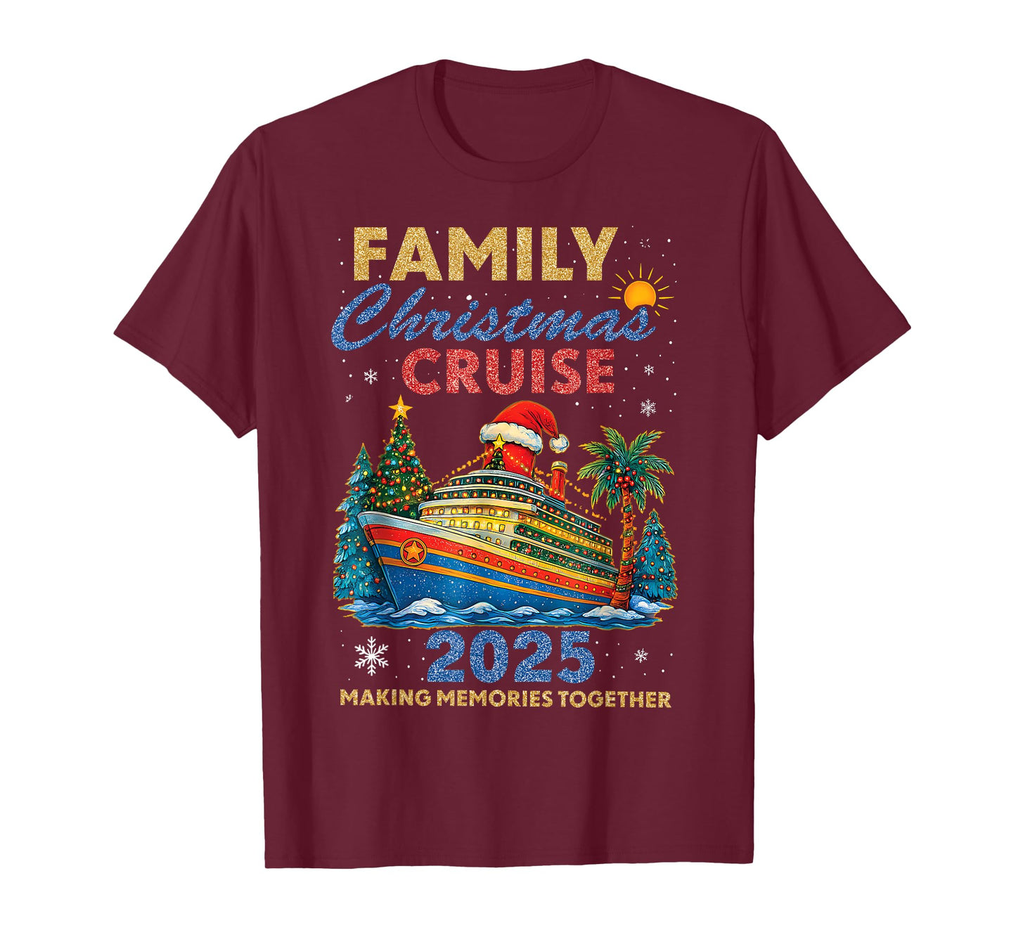 Family Christmas Cruise 2025 Matching Family Cruise Holiday T-Shirt