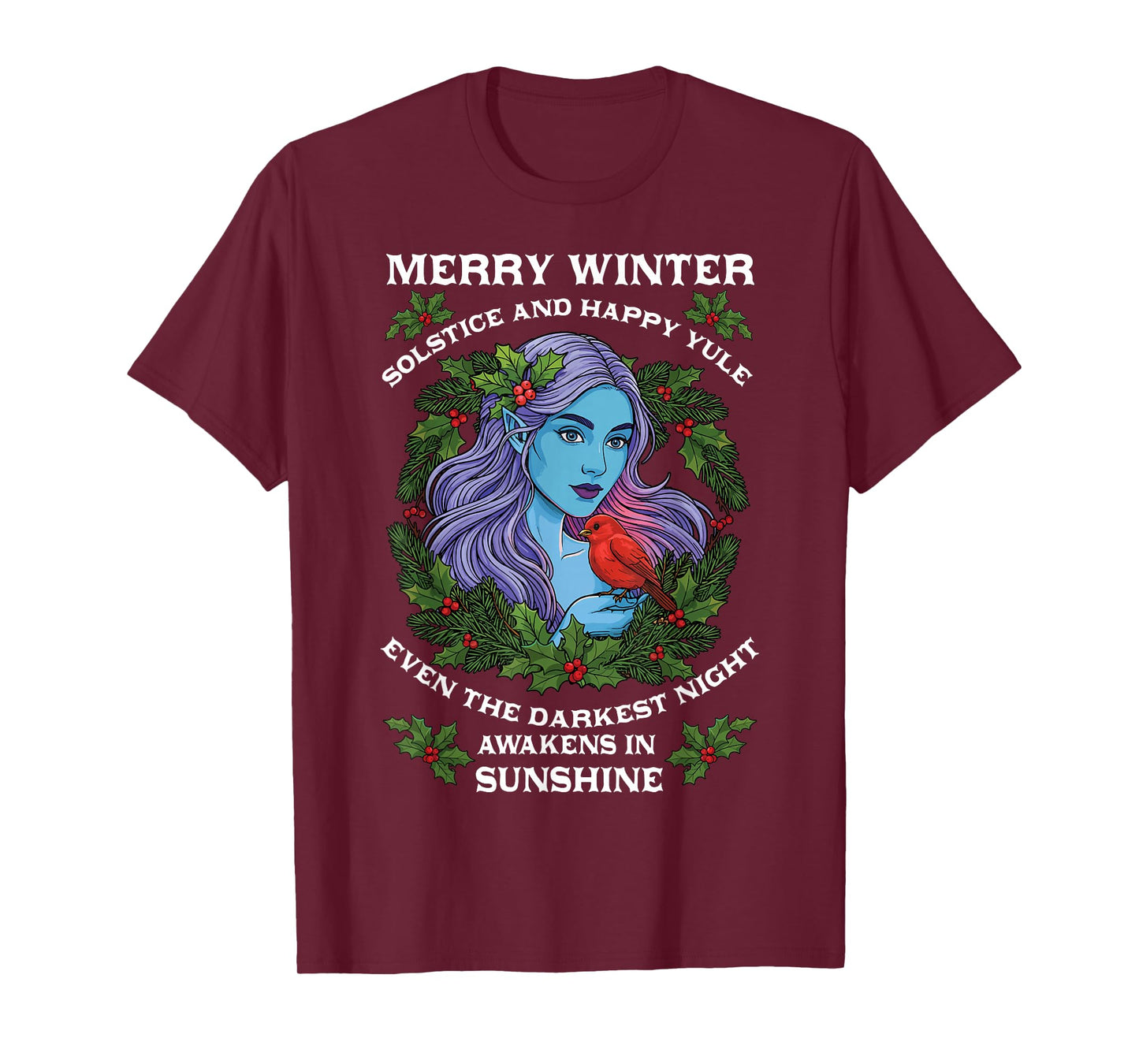 Merry Winter Solstice and Happy Yule Nordic Christmas T-Shirt