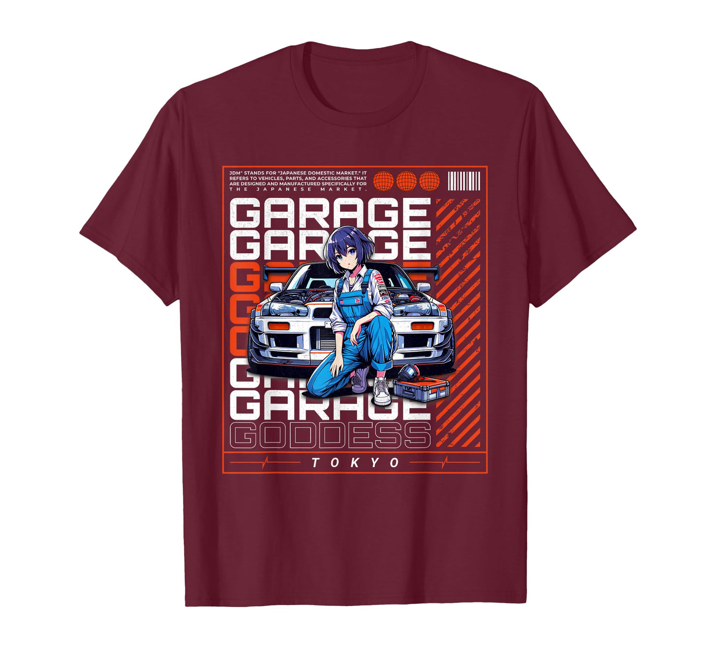 JDM Tokyo Japan Drift Race Car Tuning Retro Vintage Graphic T-Shirt