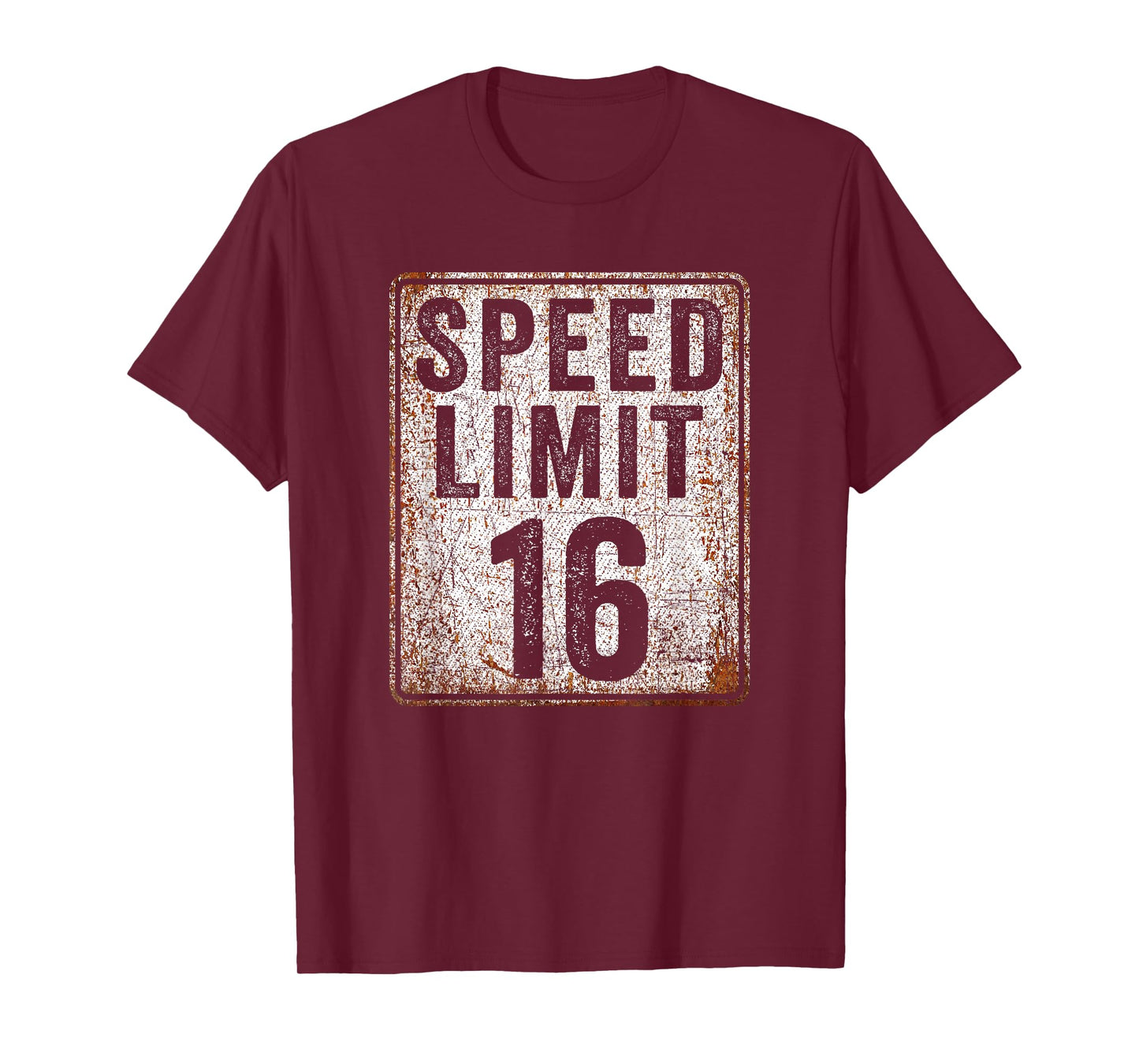 16th Birthday Speed Limit Sign 16 MPH 16 Year Old Funny T-Shirt