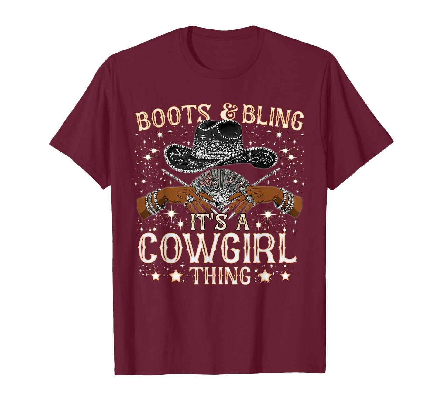 Cowgirls Boots & Bling Its A Cowgirl Thing Boot On Ground T-Shirt