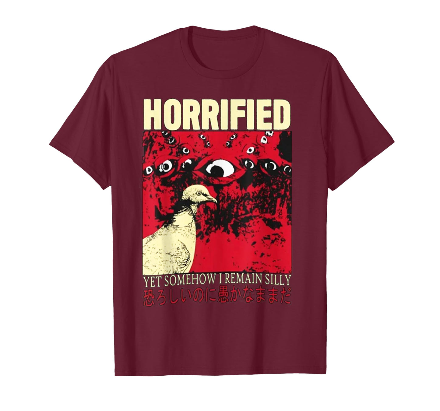 Horrified Pigeon japanese T-Shirt