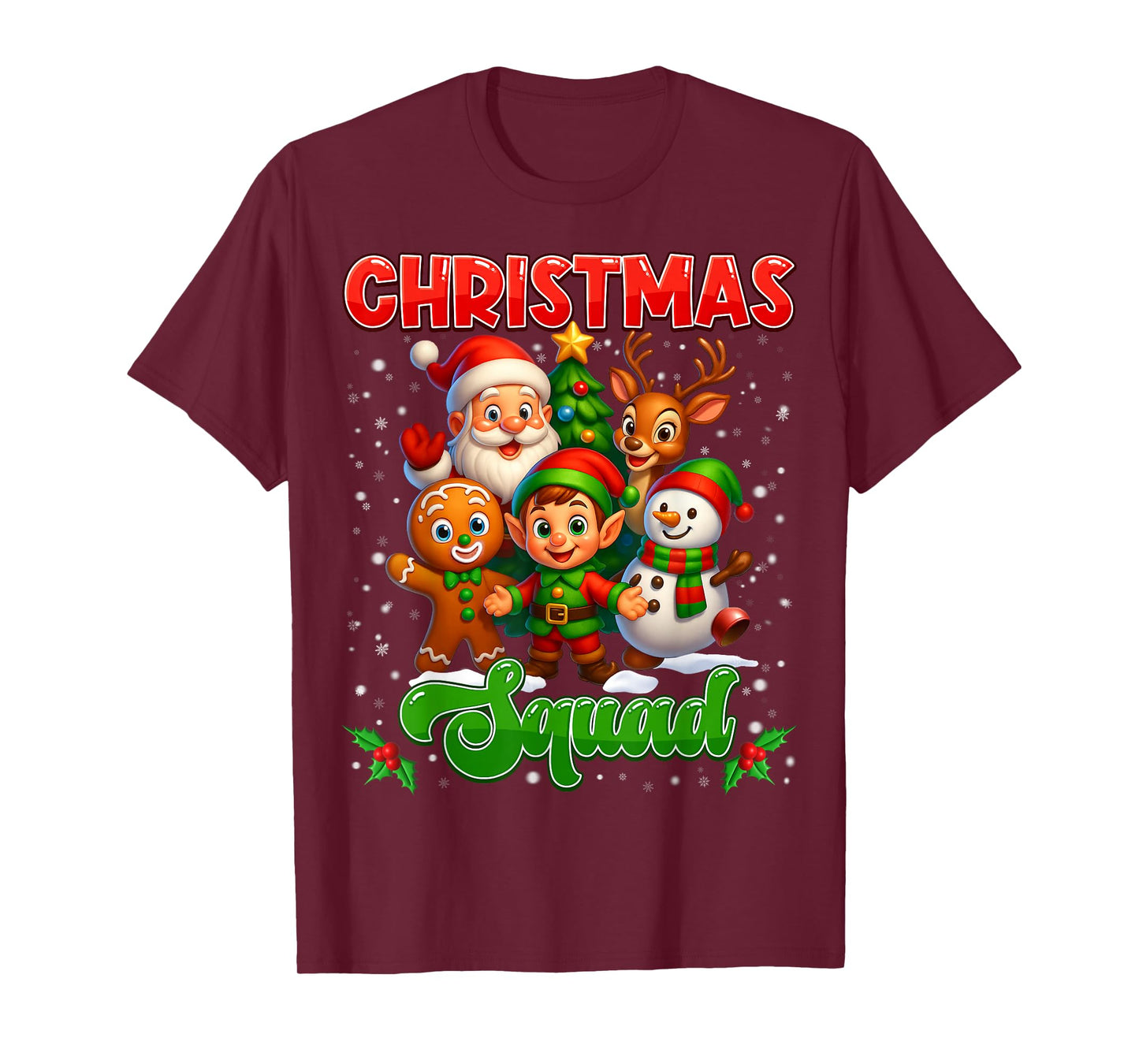 Christmas Squad Santa Reindeer Xmas Men Women Kid T-Shirt