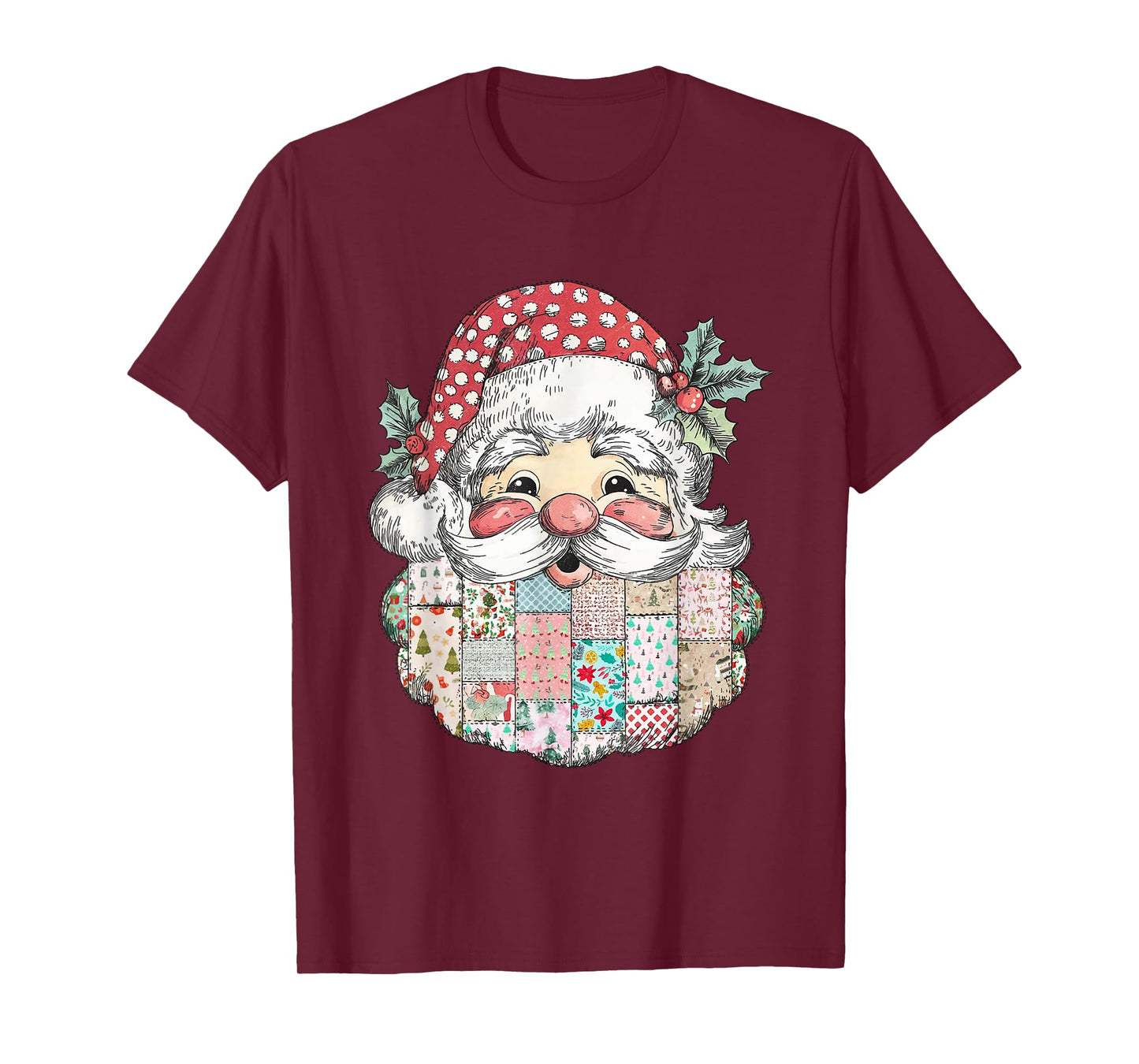 Retro Funny Santa Claus Christmas Merry and Bright Cute Xmas T-Shirt