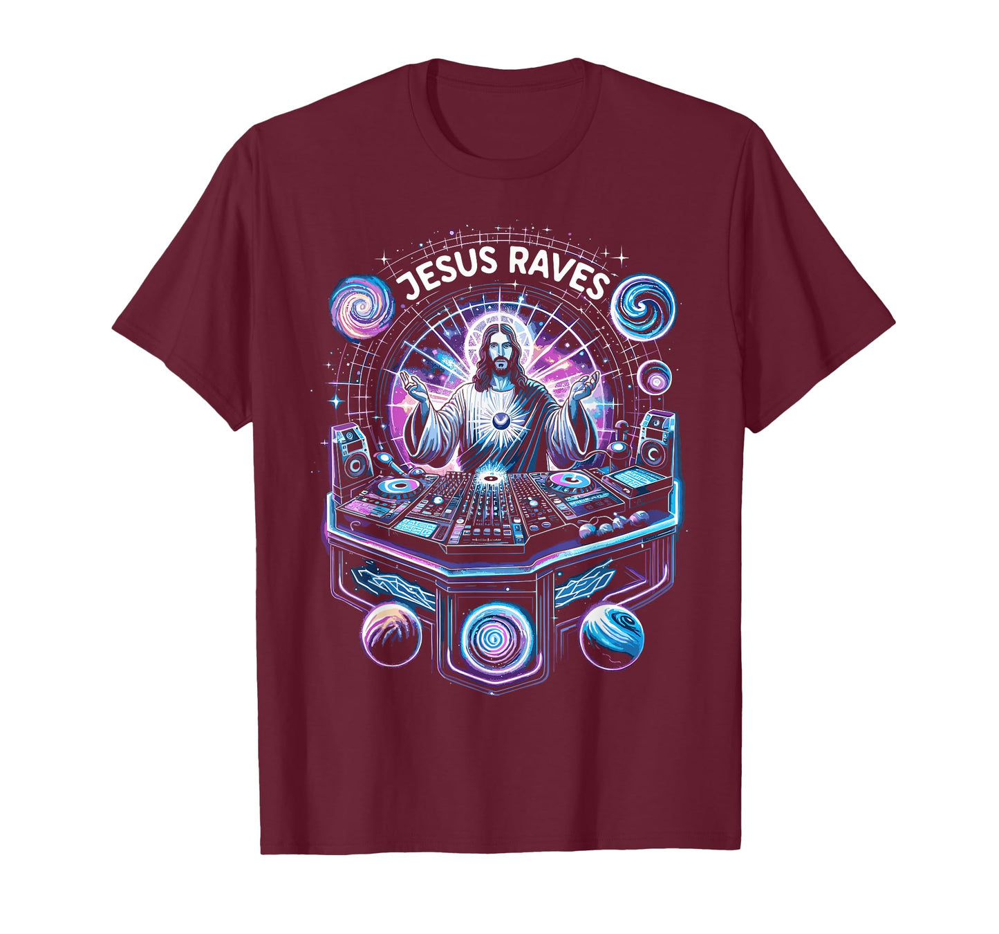 Jesus Raves, Divine Christian Techno DJ T-Shirt