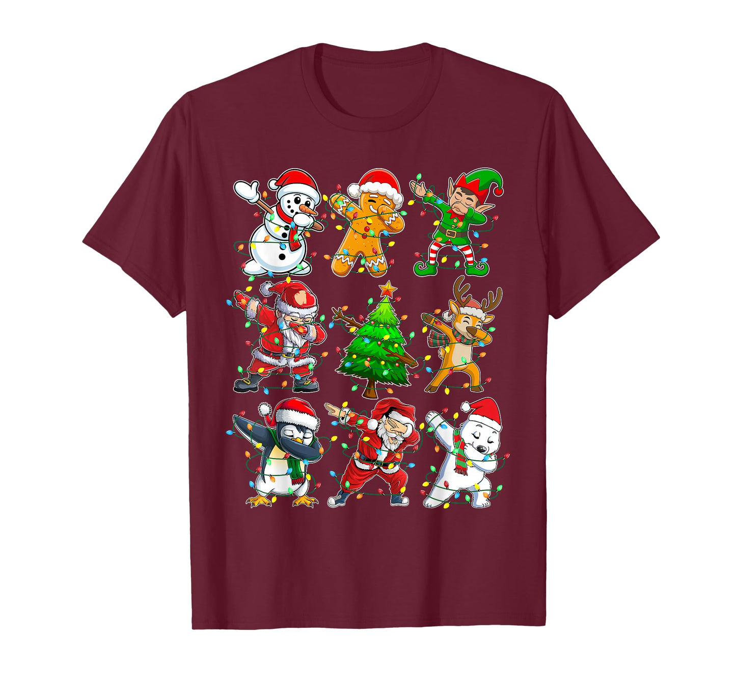 Dabbing Santa Elf Friends Christmas Dab Boys Girls Kids Xmas T-Shirt