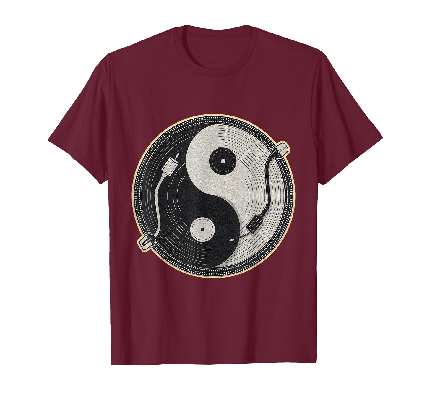 Yin Yang Shirt Vinyl Record Player Collector Music Lover T-Shirt