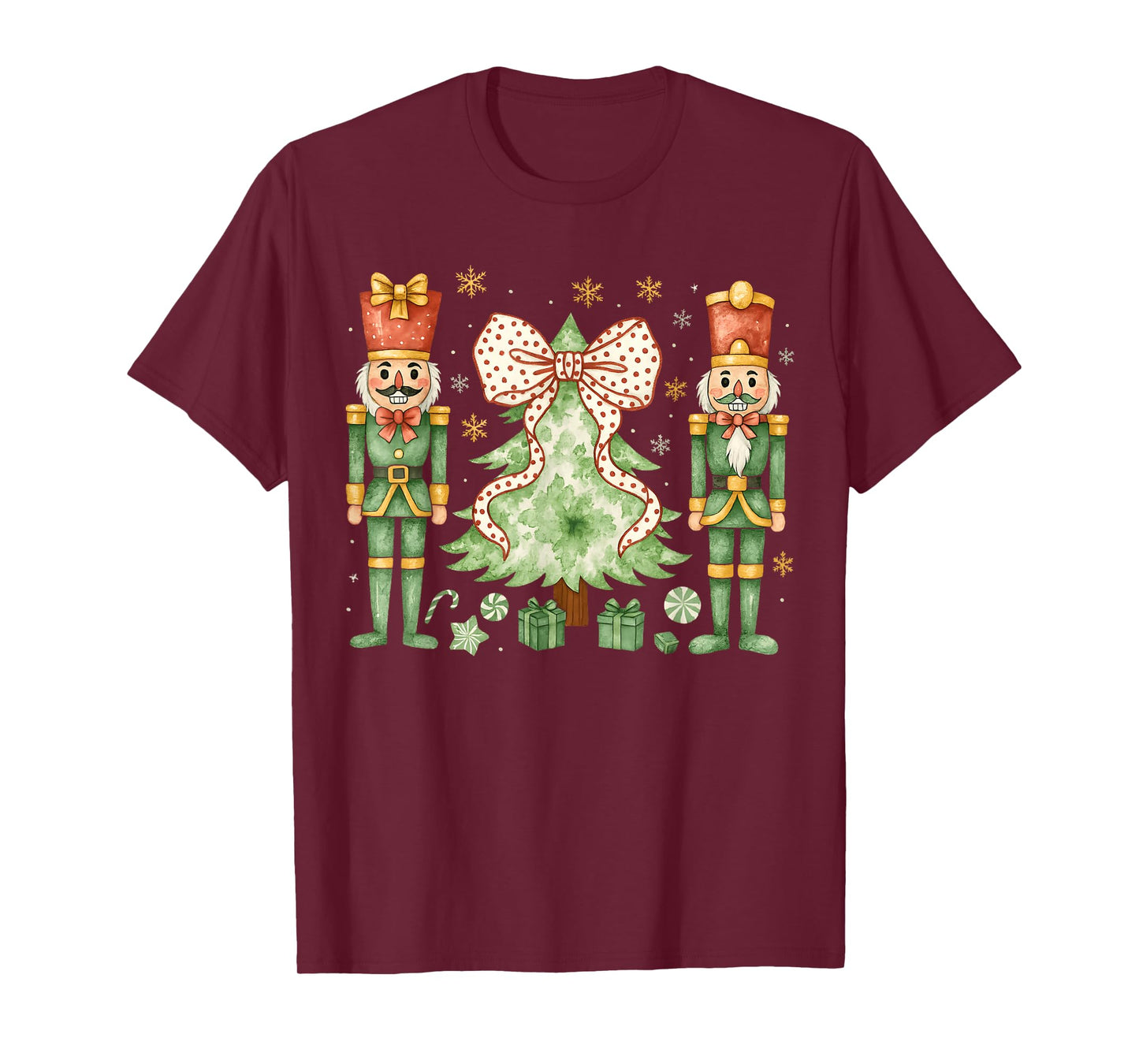 Merry Christmas Tree Nutcracker Ballet Dance Women Kids Girl T-Shirt