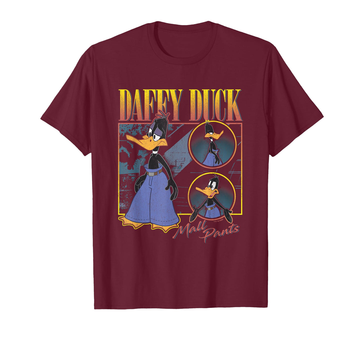 Looney Tunes Daffy Duck Mall Pants Showcase Vintage Panels T-Shirt