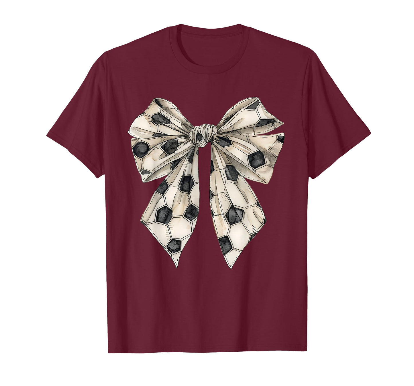 Vintage Soccer Bow Simple Soccer Mom Soccer Game Day T-Shirt